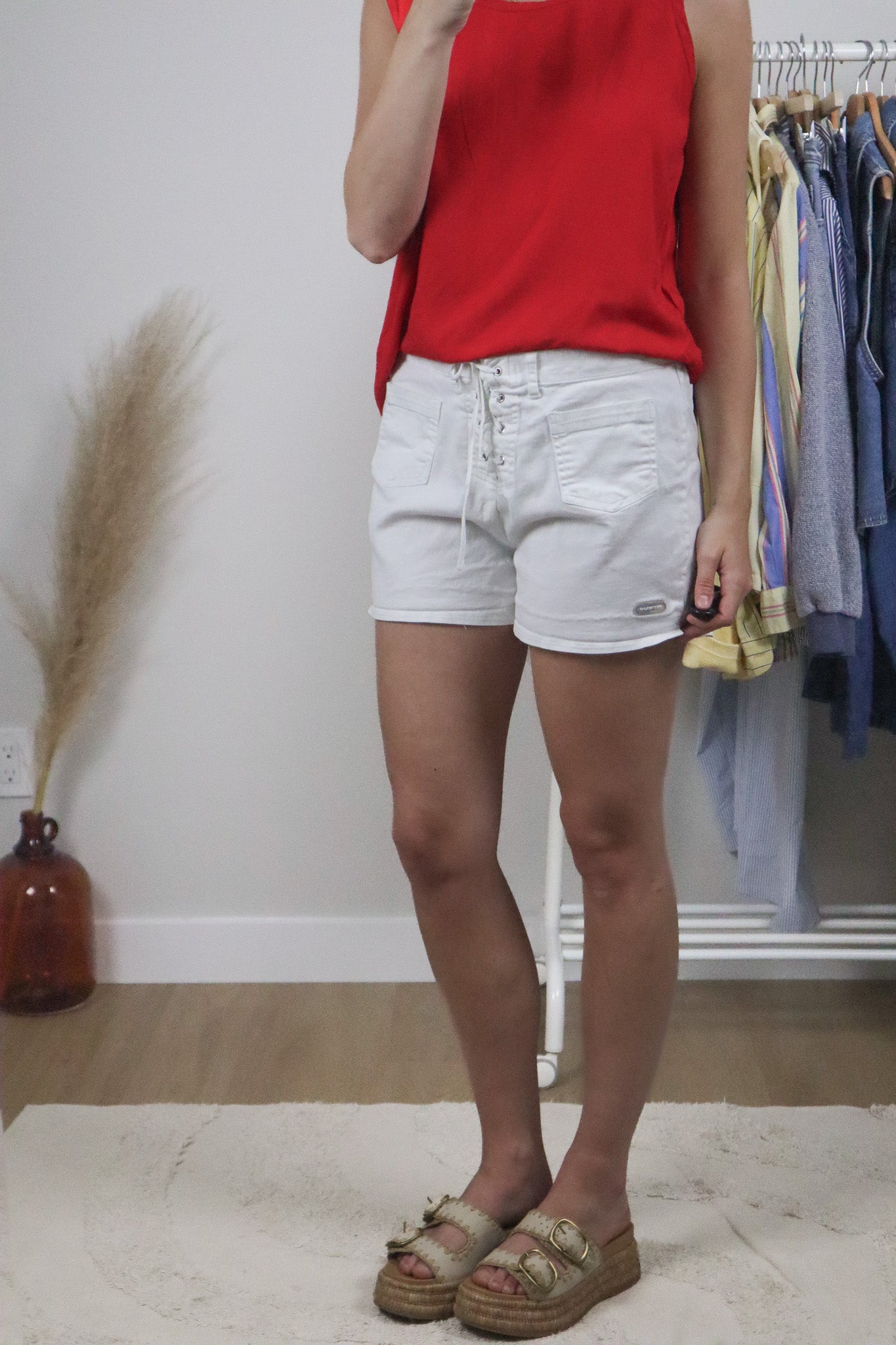 Vintage x Midrise Lace Up Shorts (6)