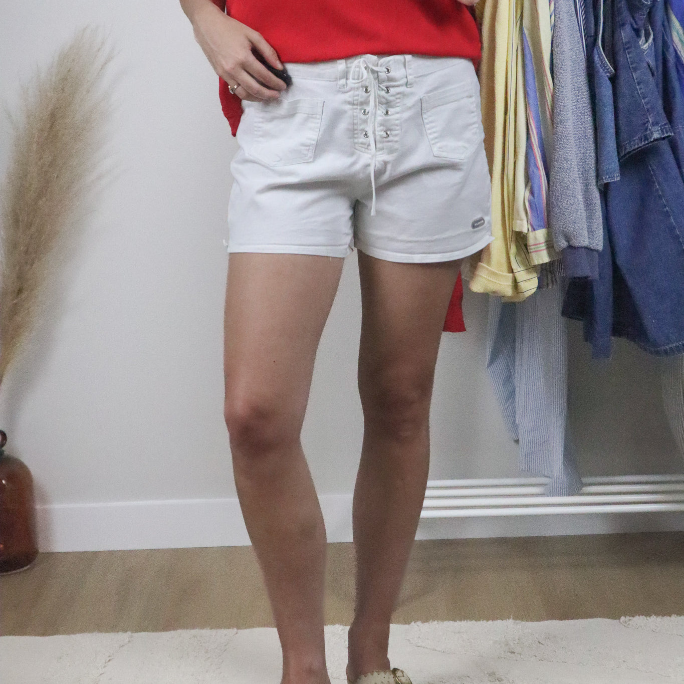 Vintage x Midrise Lace Up Shorts (6)
