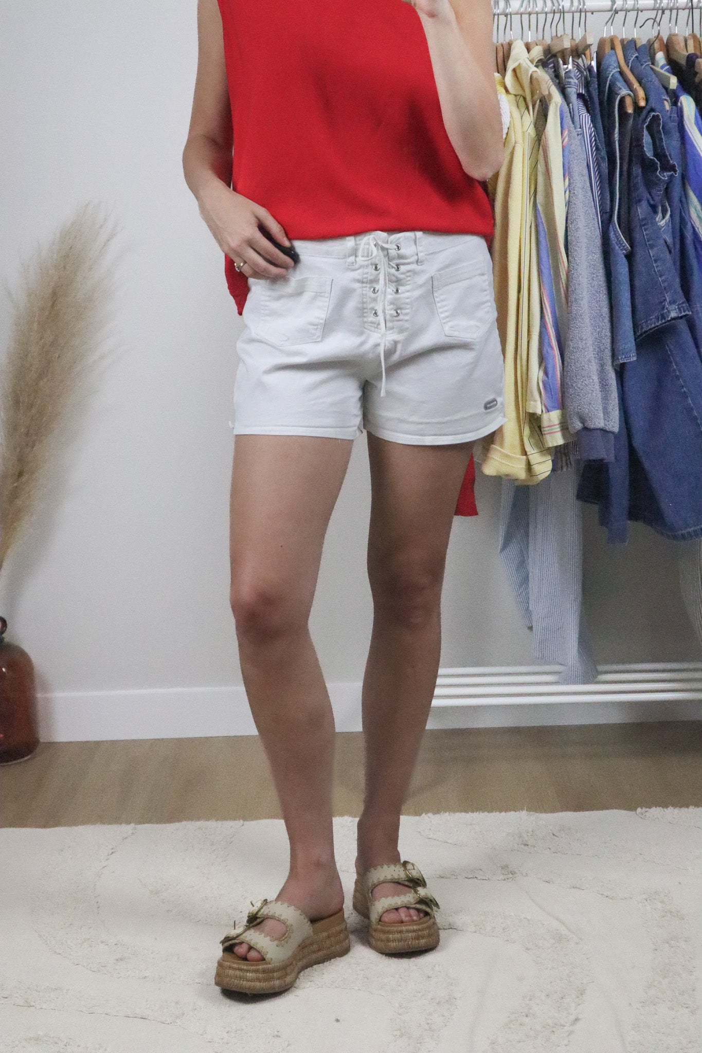 Vintage x Midrise Lace Up Shorts (6)