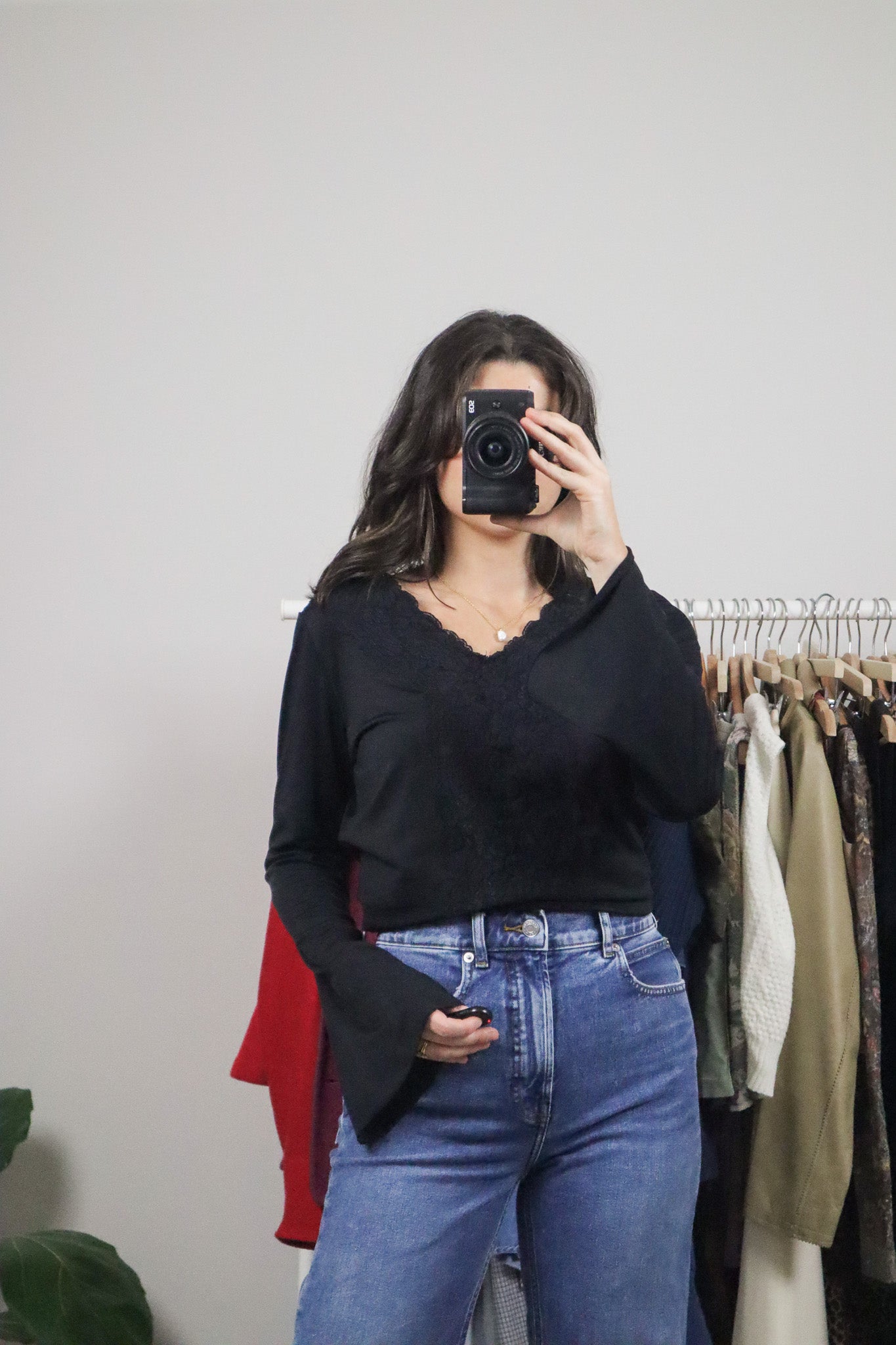 Vintage x Lace Long-Sleeve Top (M)