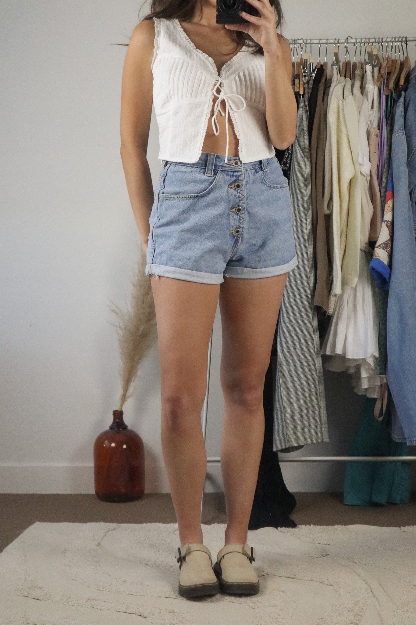 Vintage x Button Up Shorts (4)