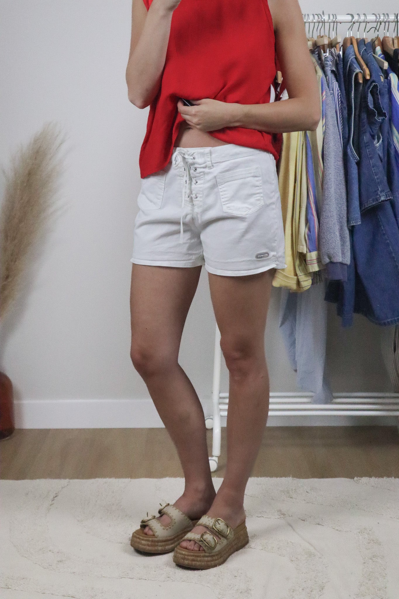 Vintage x Midrise Lace Up Shorts (6)