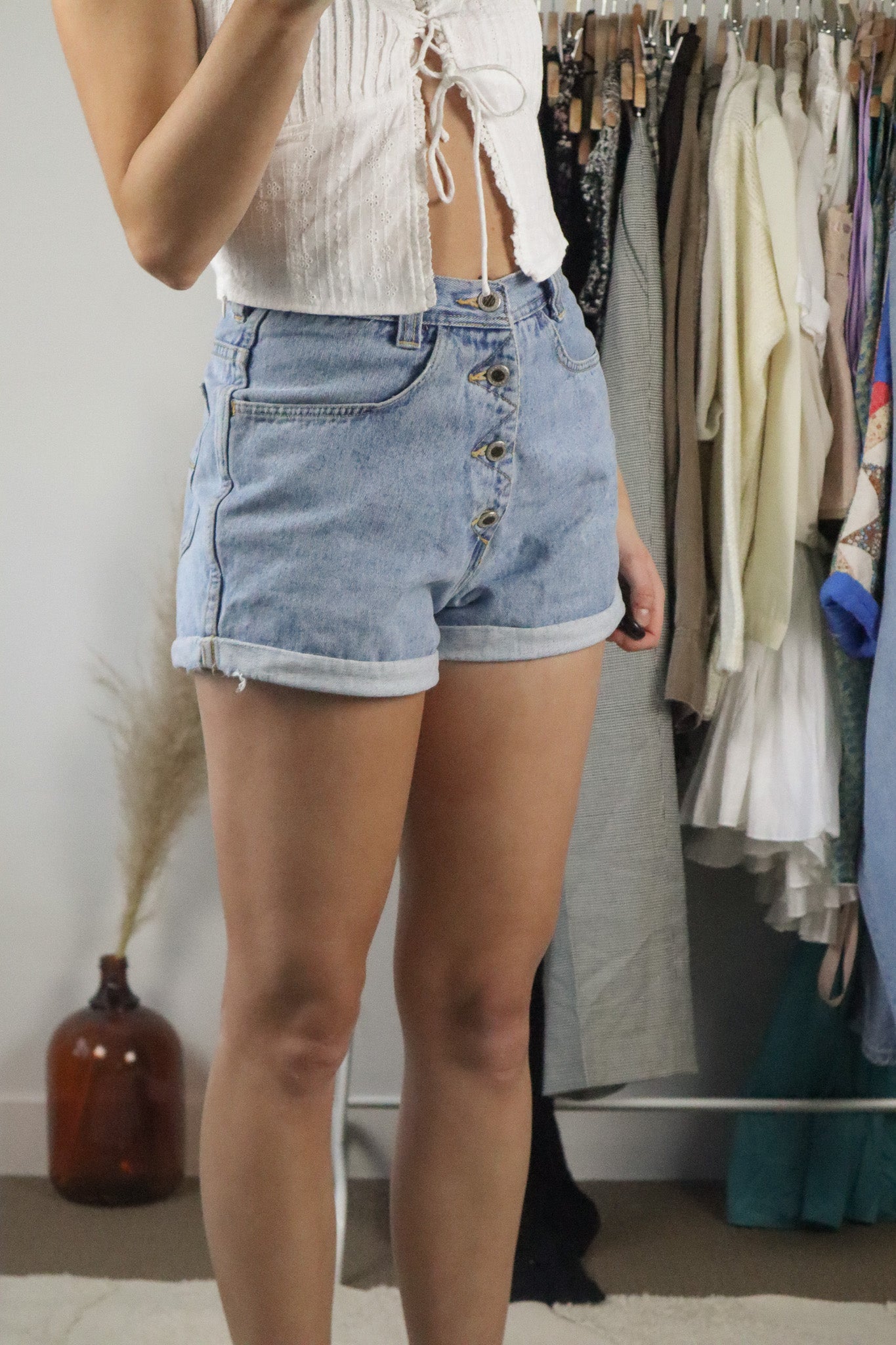 Vintage x Button Up Shorts (4)