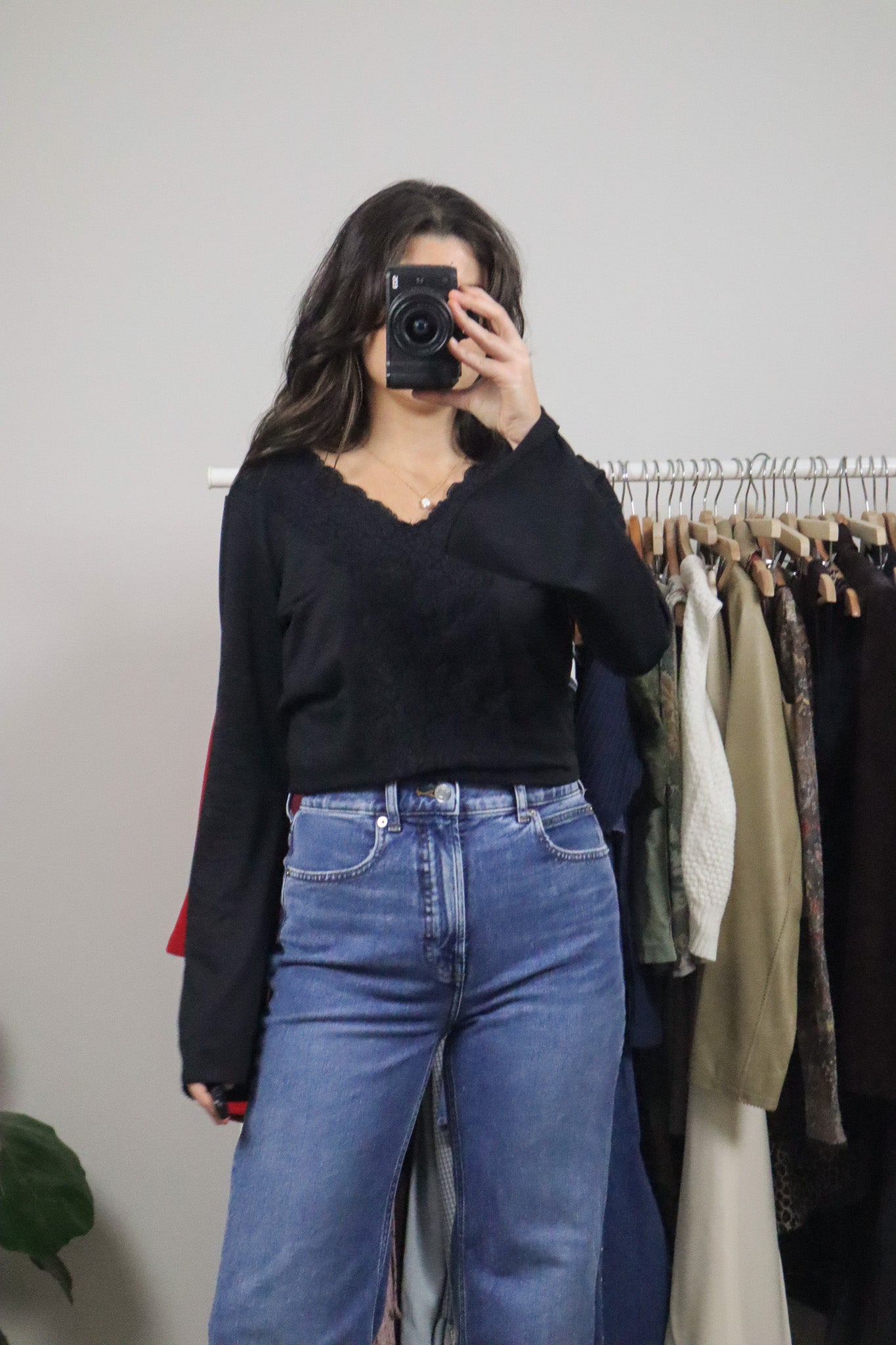 Vintage x Lace Long-Sleeve Top (M)