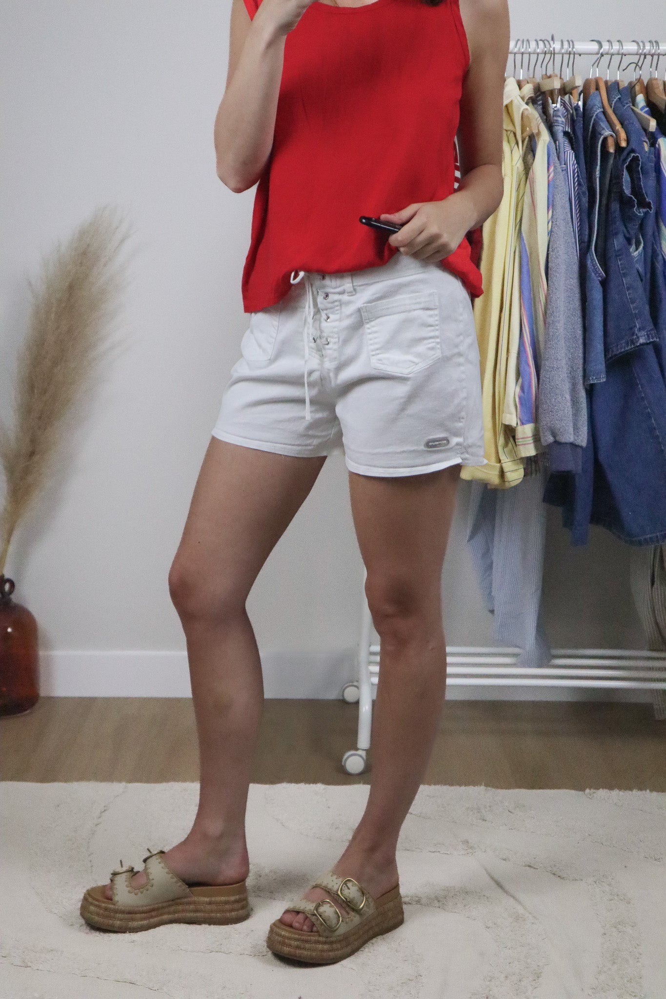 Vintage x Midrise Lace Up Shorts (6)
