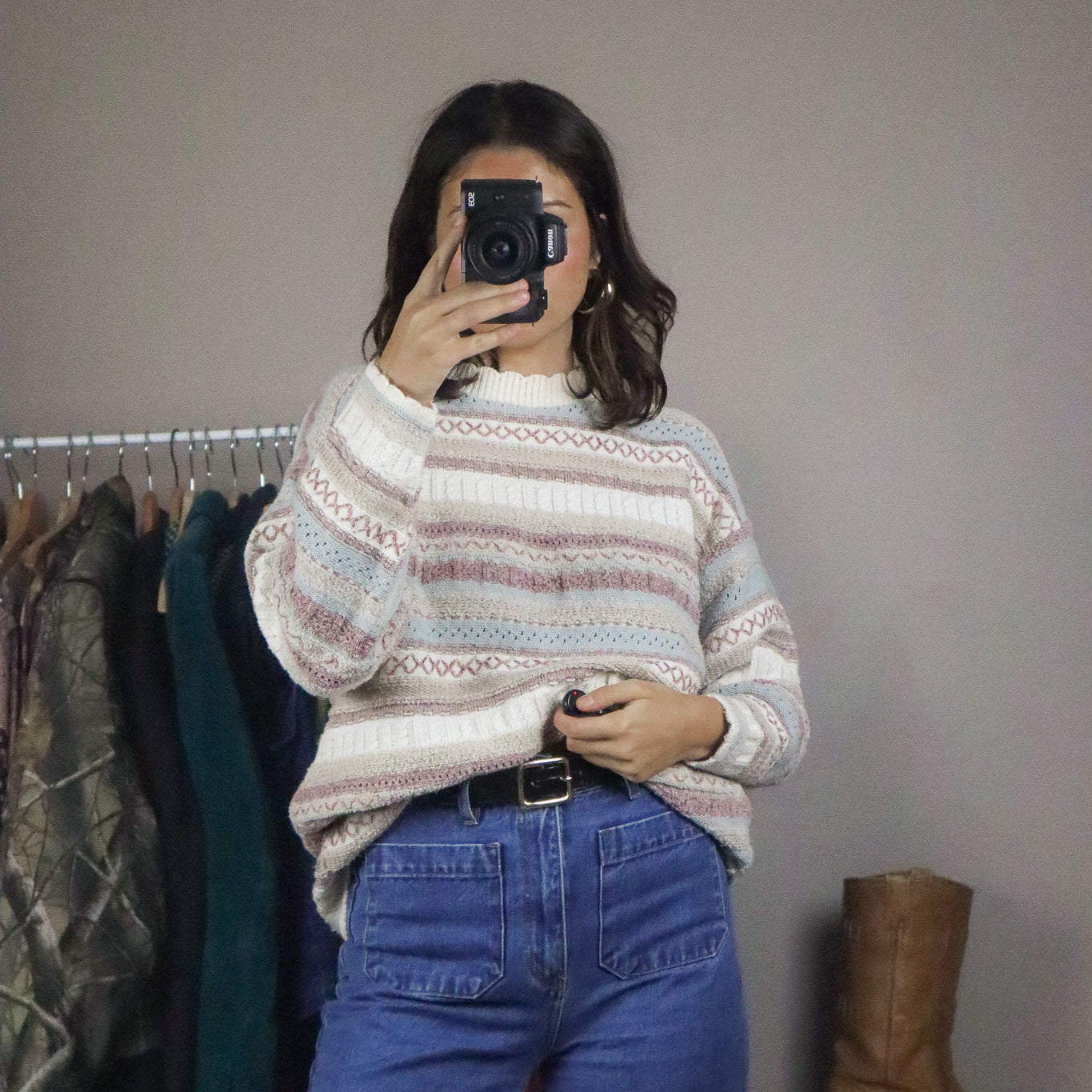 Made in Great Britain x Vintage x Textured Sweater (S/M)