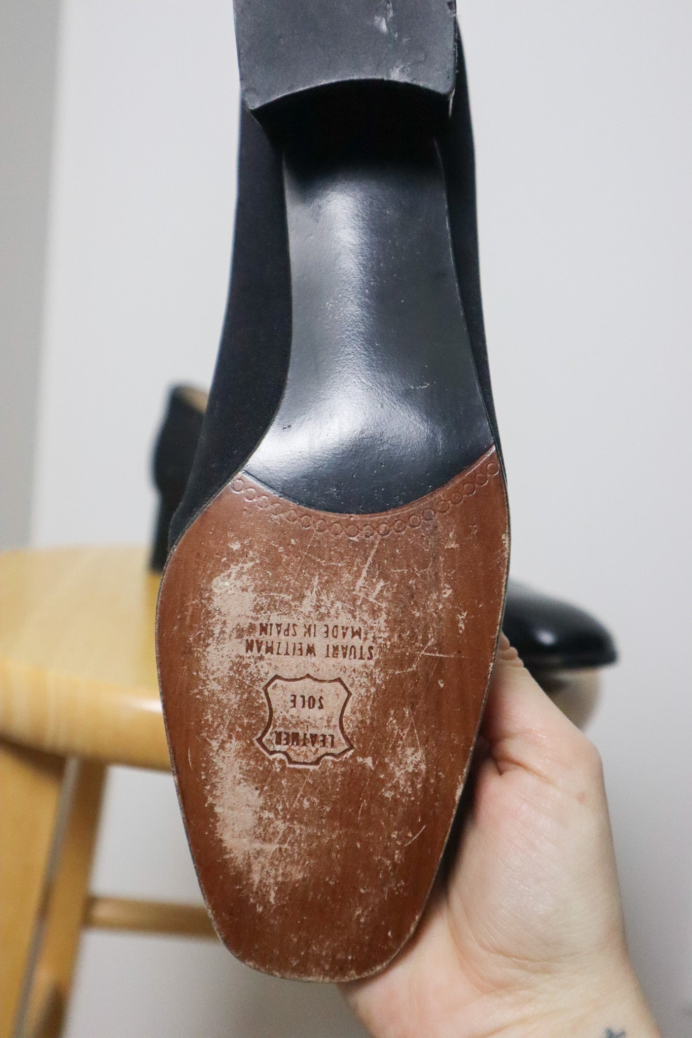 Vintage x Stuart Weitzman x Leather Two-Tone Heels (7.5)