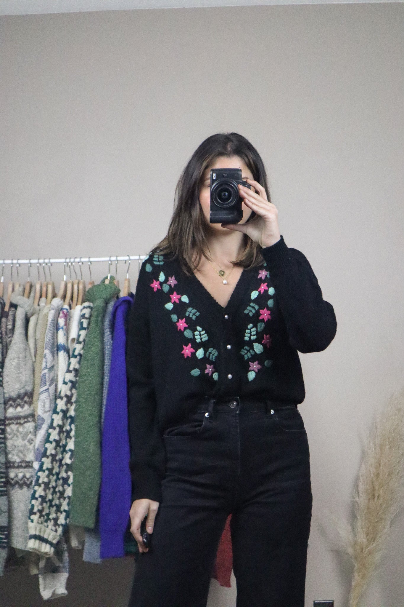 Vintage x Embroidered Cardigan (S/M)