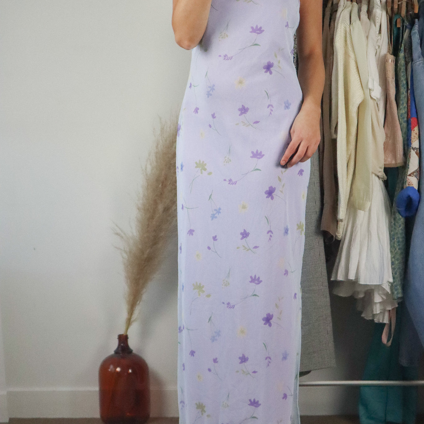 Vintage x Vintage Flower Mesh Maxi Dress (6/8)