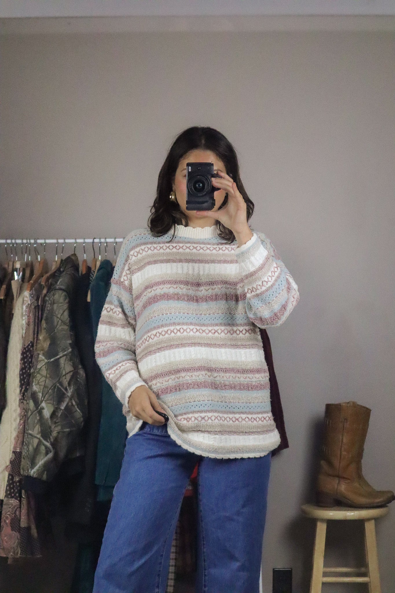 Made in Great Britain x Vintage x Textured Sweater (S/M)