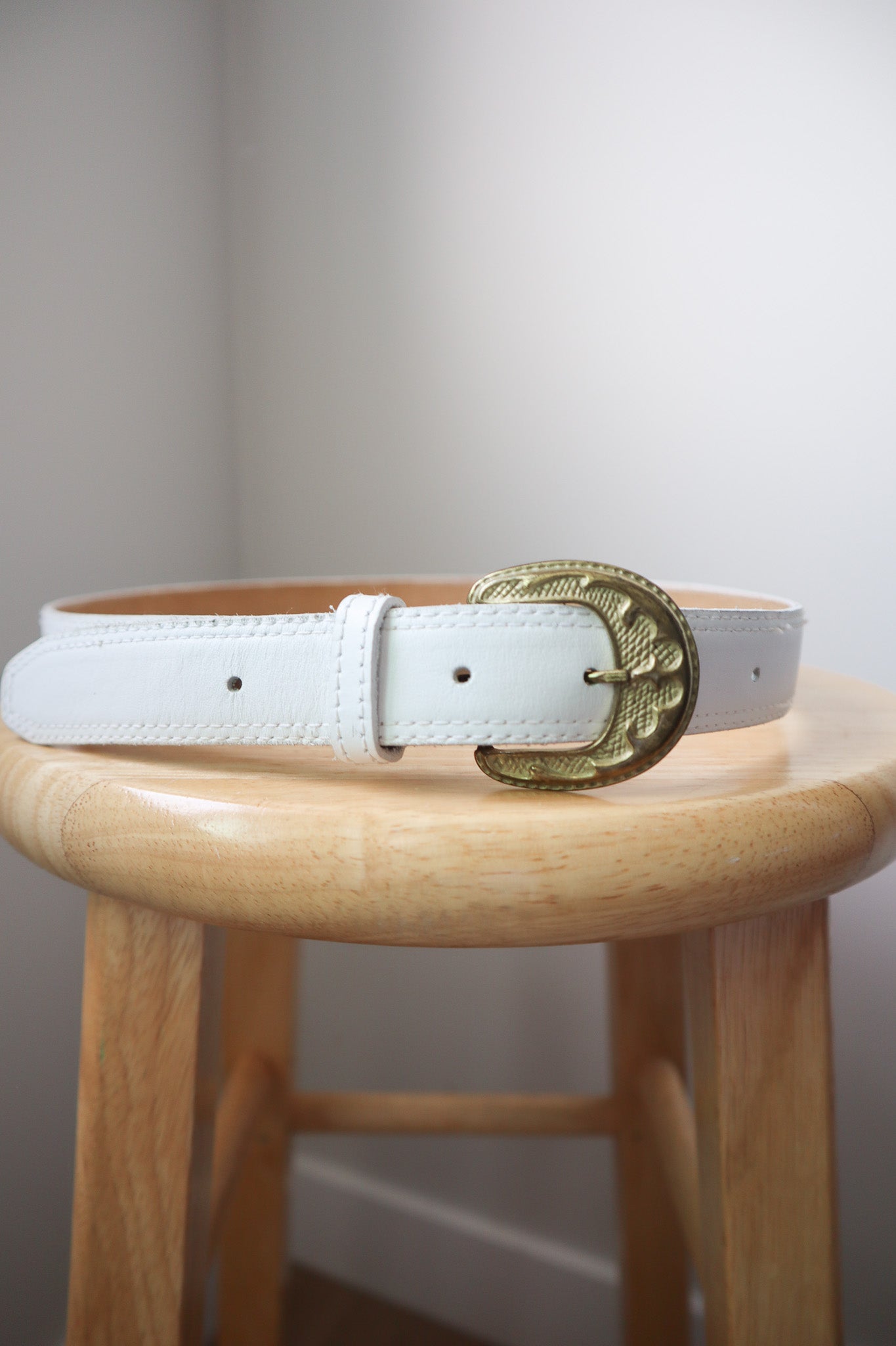 Vintage x Faux Leather Belt (M)