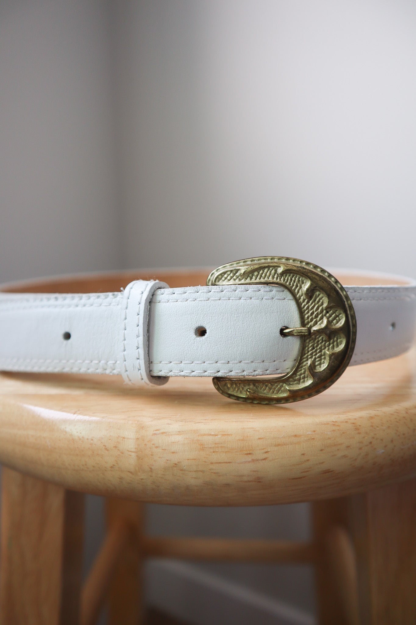 Vintage x Faux Leather Belt (M)