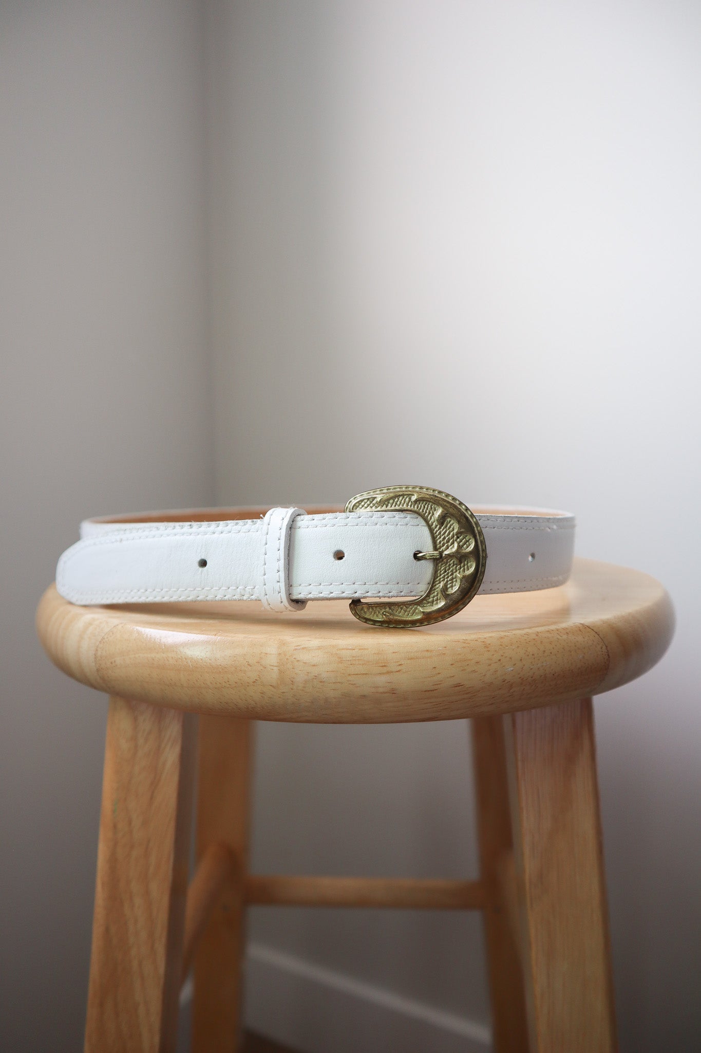 Vintage x Faux Leather Belt (M)