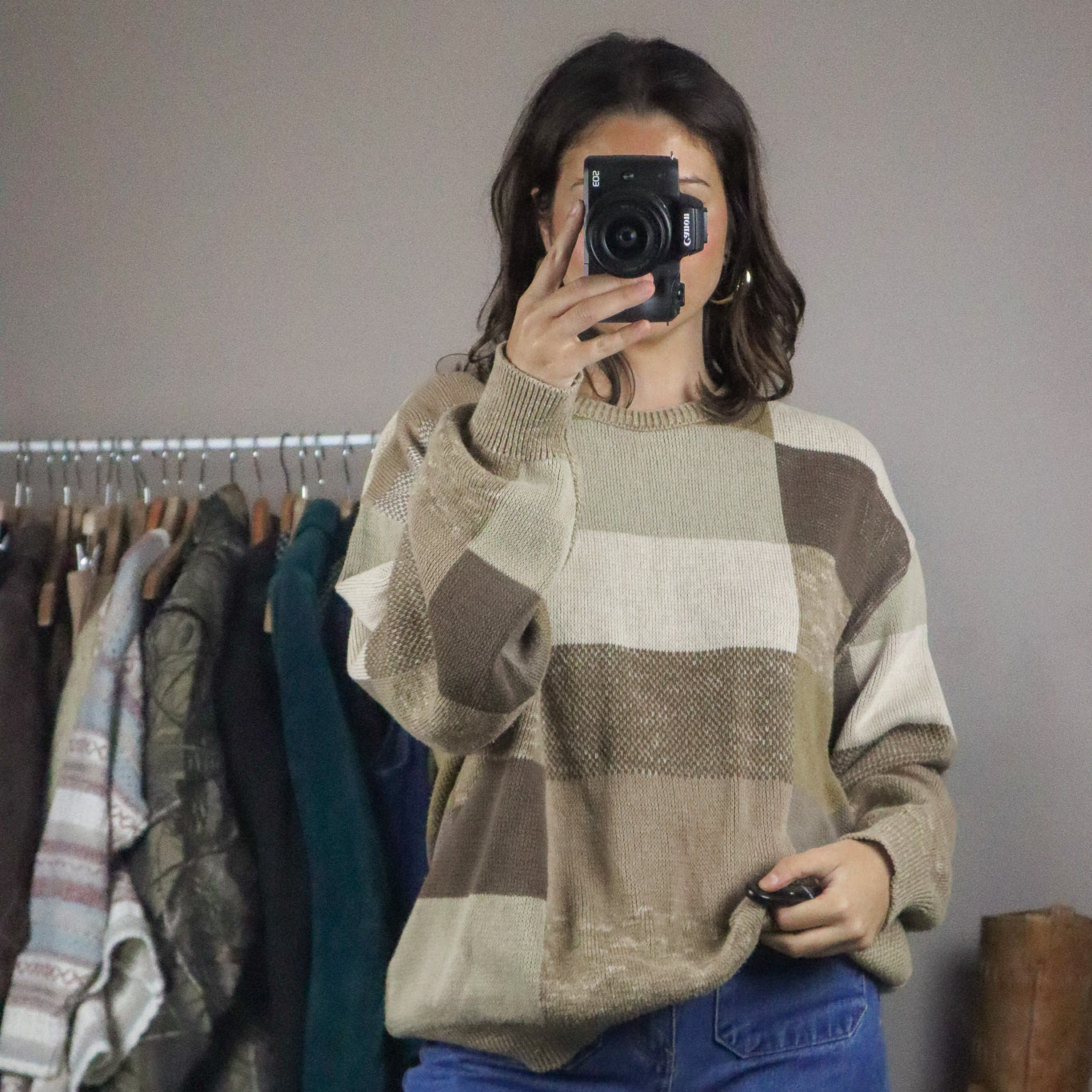Made in USA x Vintage x Checkered Sweater (L)