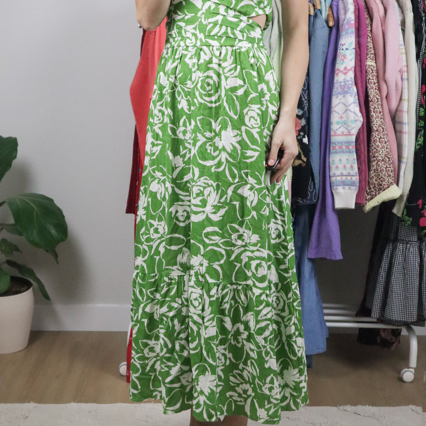 Modern x Deadstock x Patterned Maxi Dress (S)