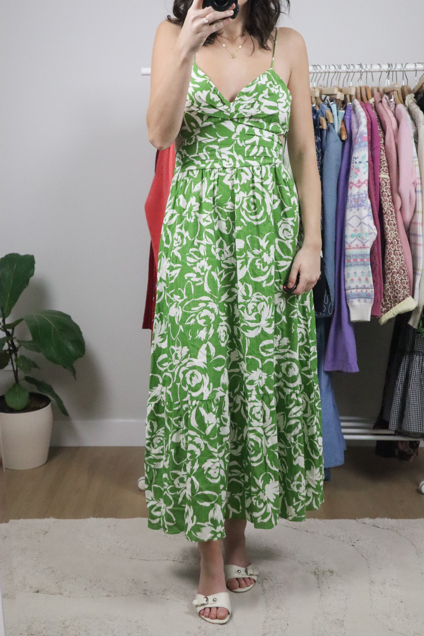 Modern x Deadstock x Patterned Maxi Dress (S)