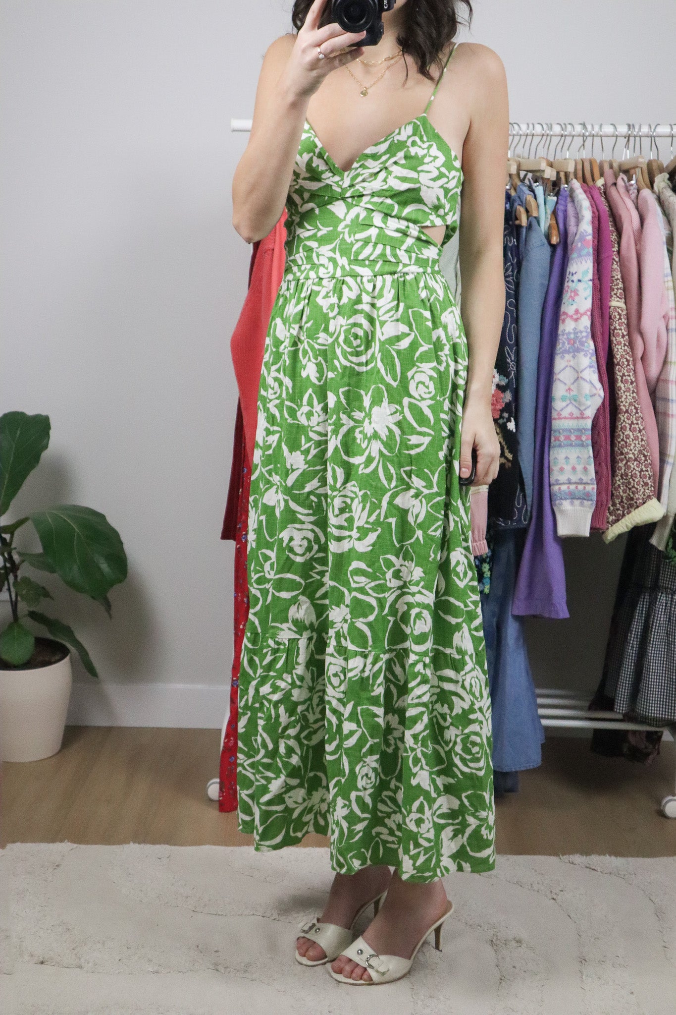 Modern x Deadstock x Patterned Maxi Dress (S)