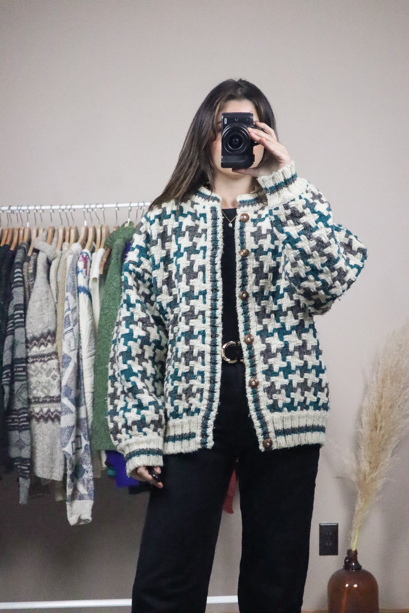 Vintage x Wool Chunky Cardigan (L/XL)