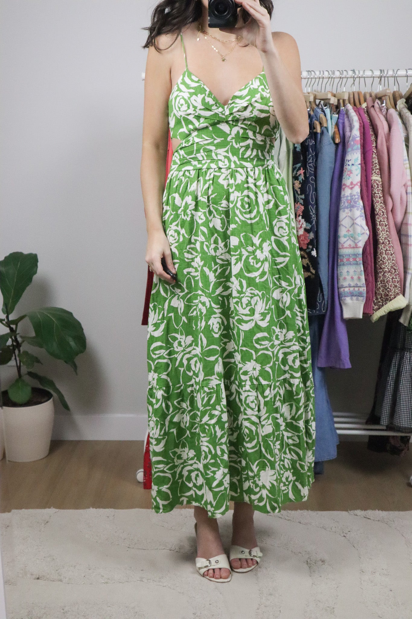 Modern x Deadstock x Patterned Maxi Dress (S)