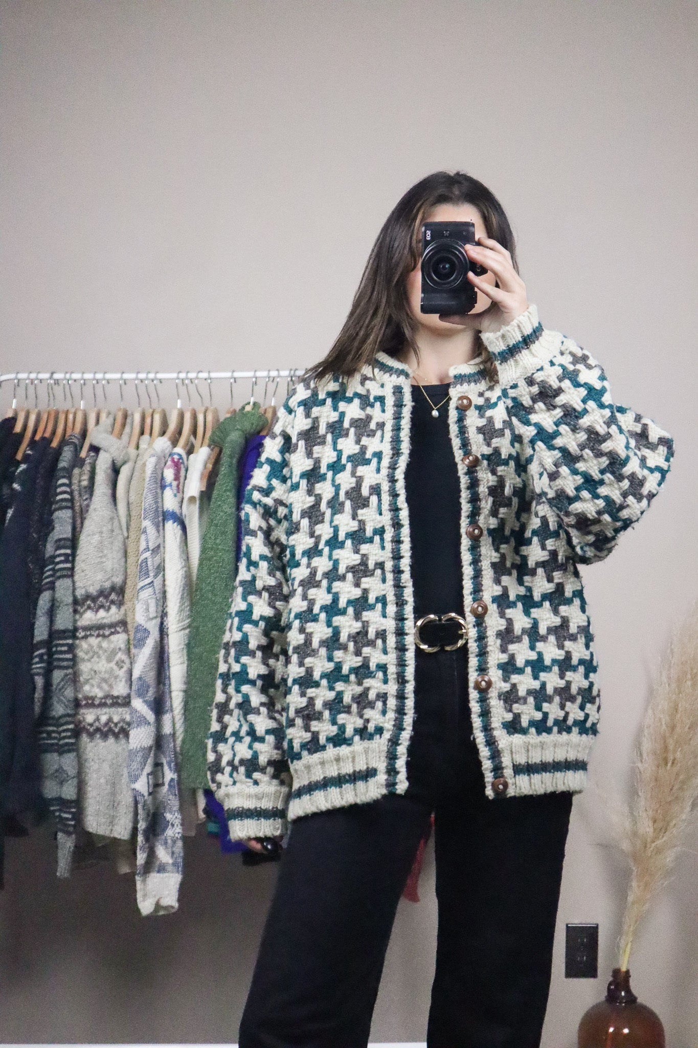 Vintage x Wool Chunky Cardigan (L/XL)