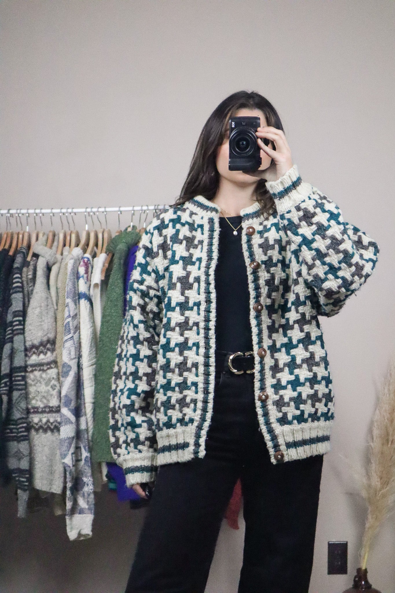 Vintage x Wool Chunky Cardigan (L/XL)