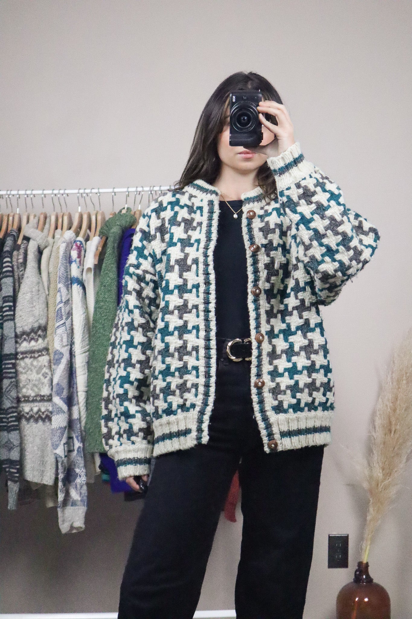 Vintage x Wool Chunky Cardigan (L/XL)