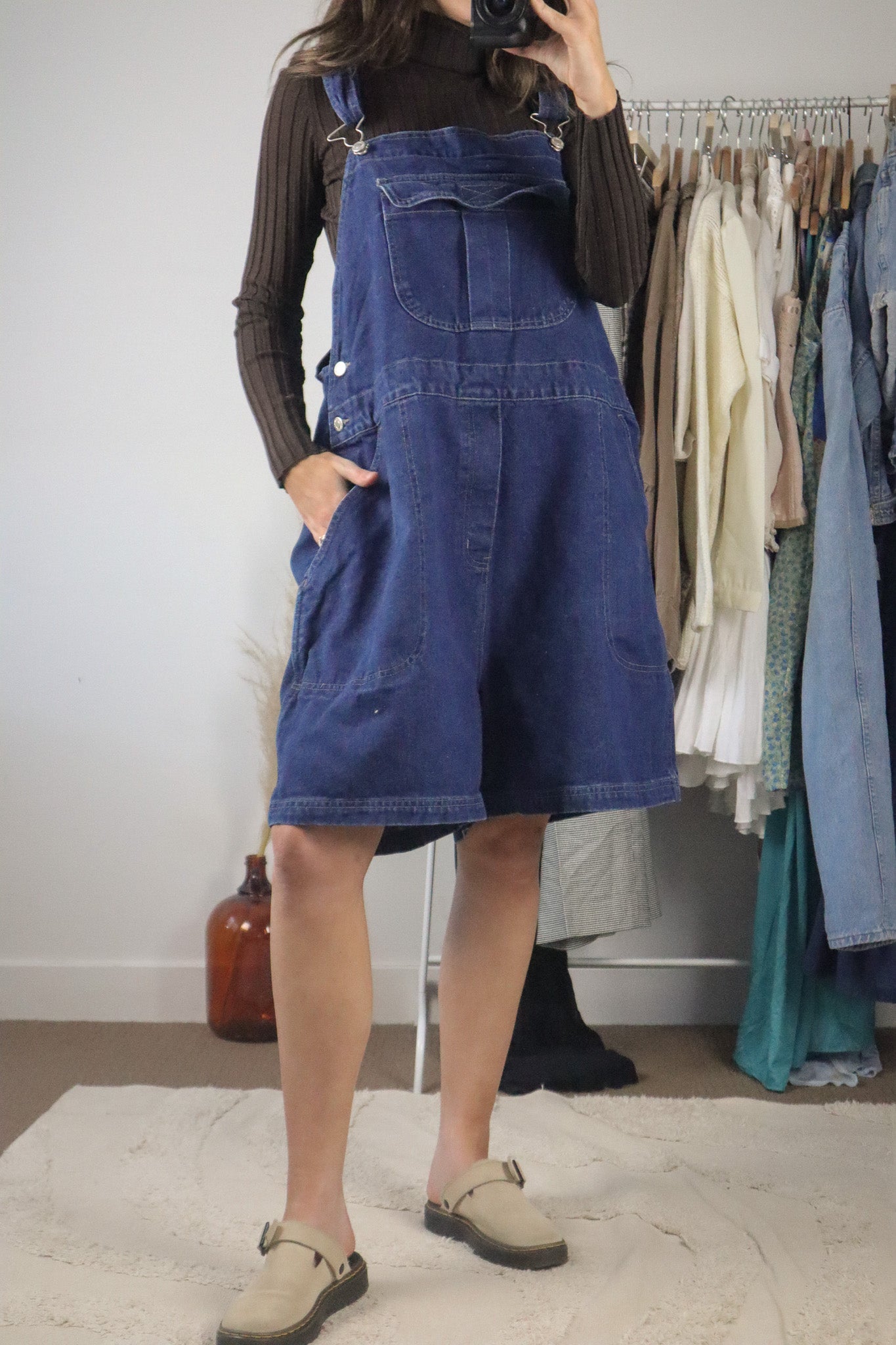 Vintage x Denim Shortalls (XL/XXL)