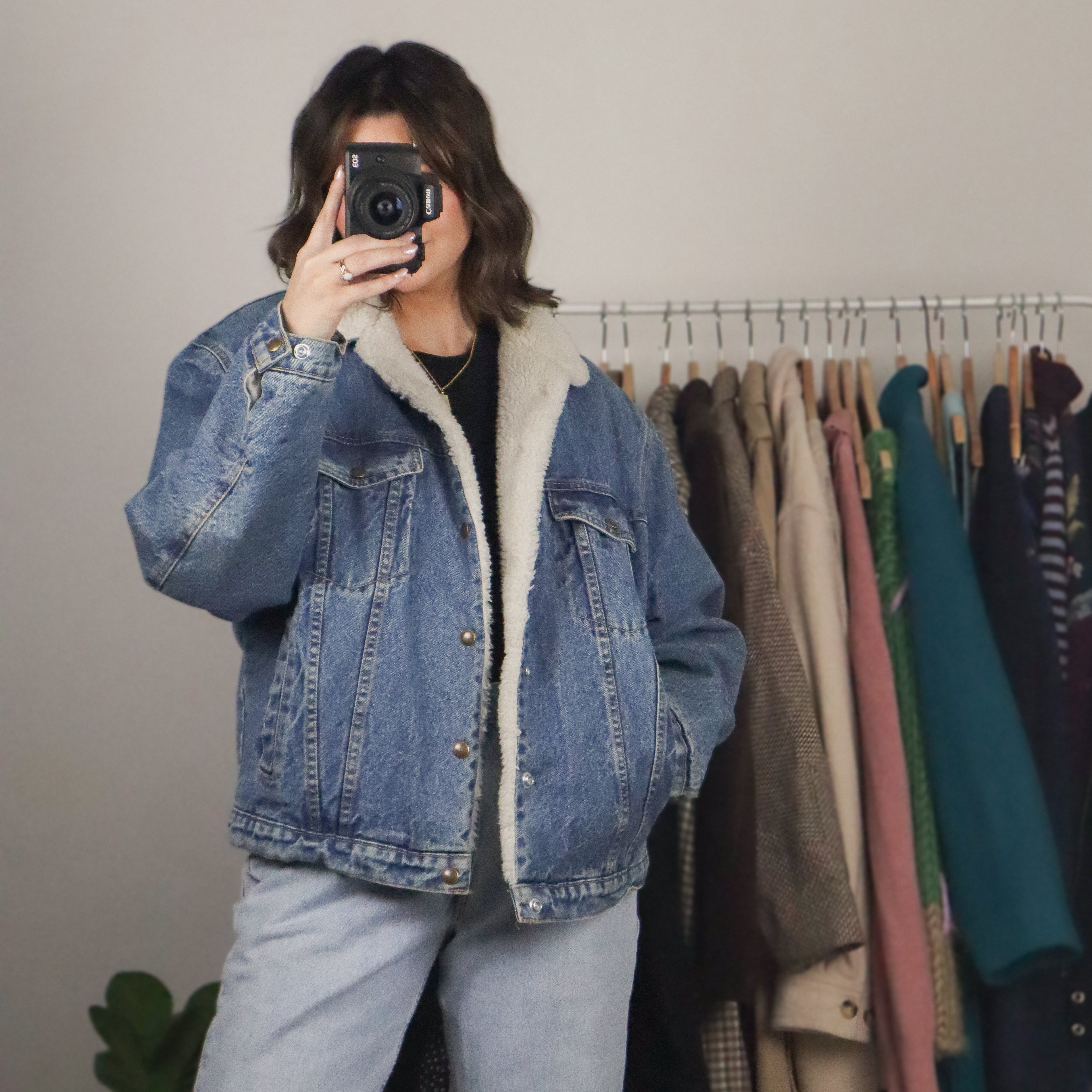 Made in Canada x Vintage x Sherpa Lined Denim Jacket (M/L)
