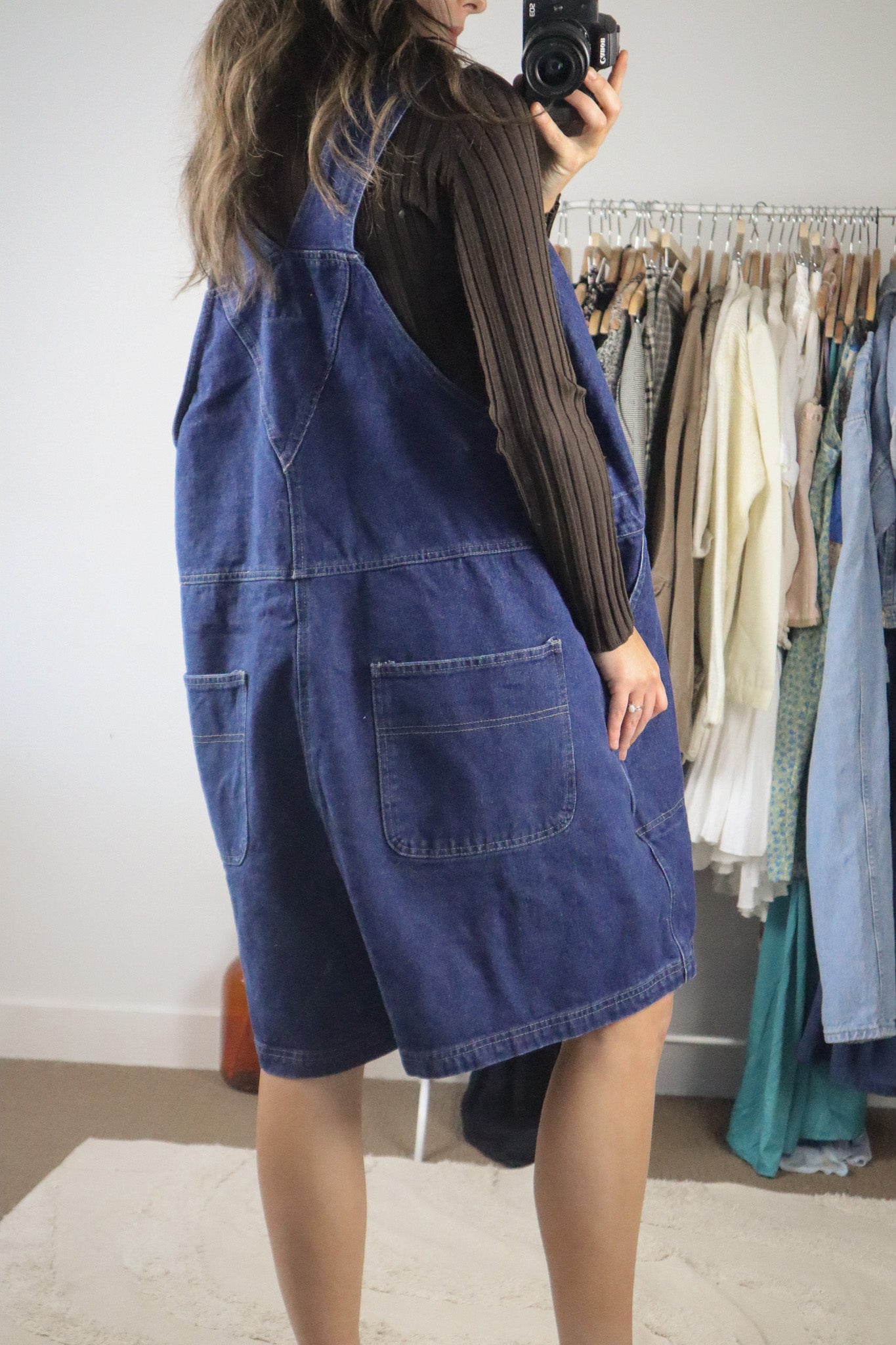 Vintage x Denim Shortalls (XL/XXL)