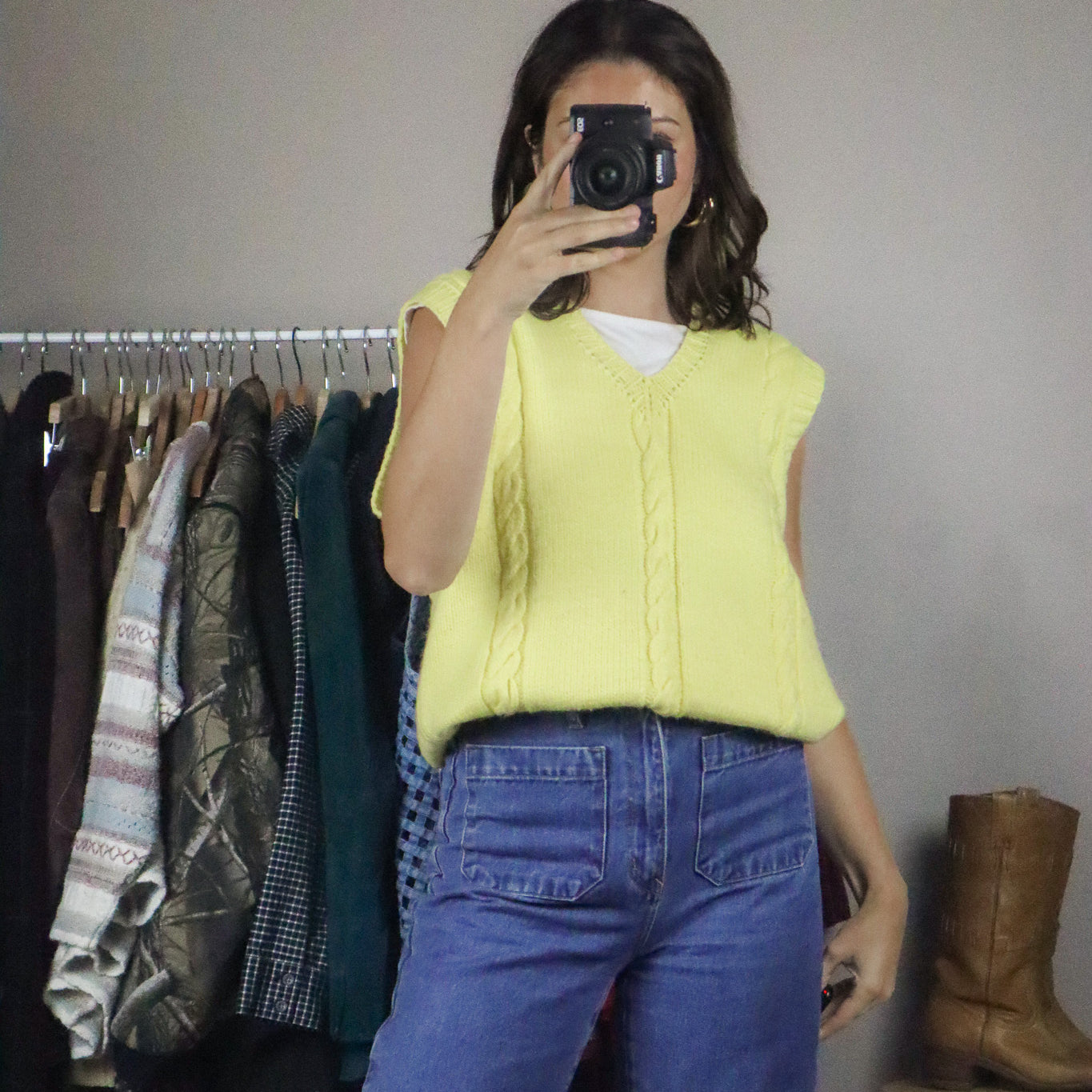 Vintage x Knit Sweater Vest (L)