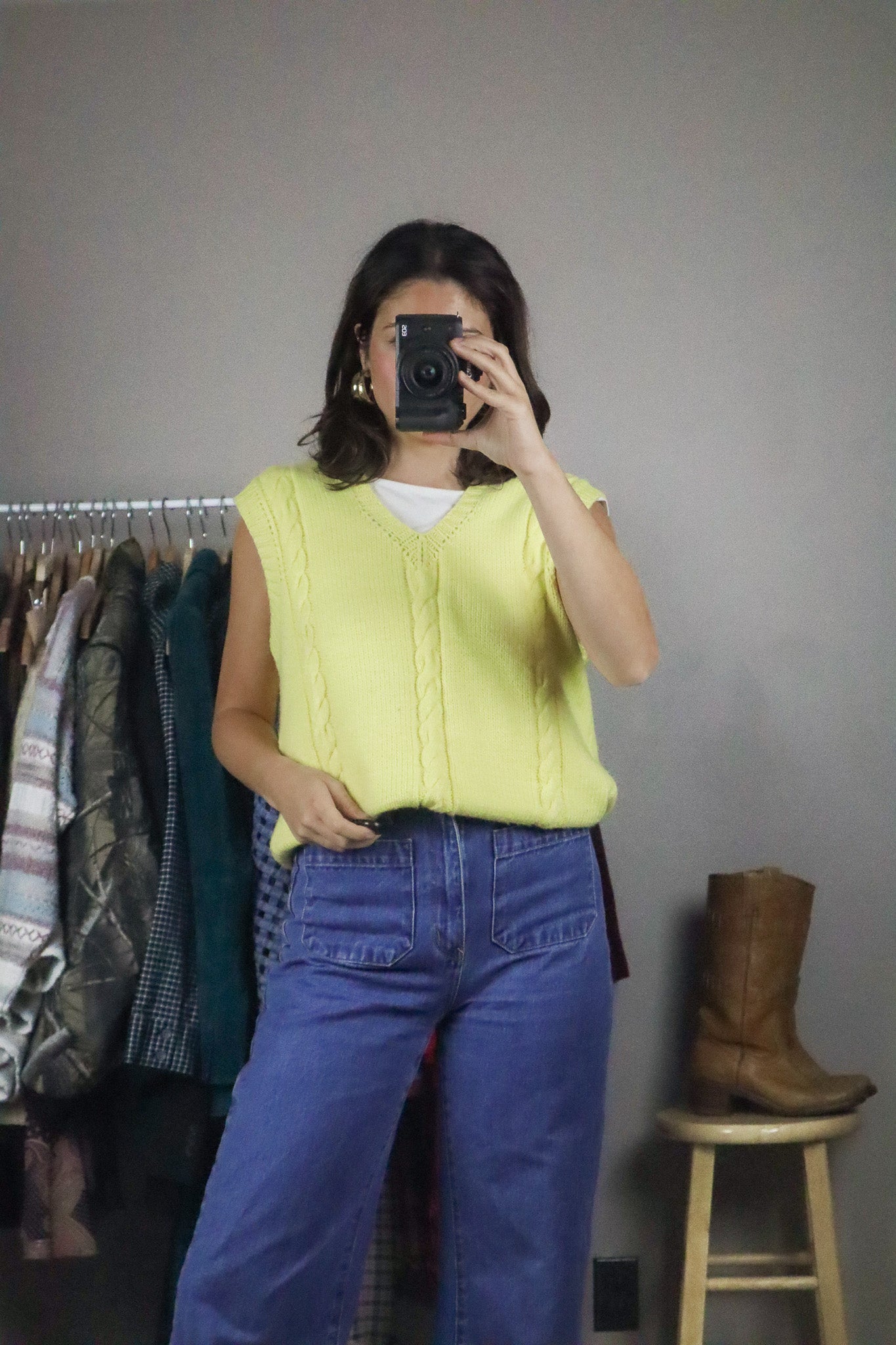 Vintage x Knit Sweater Vest (L)