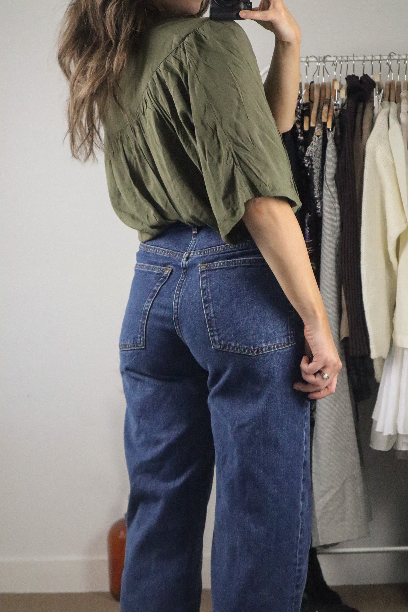 Free People x Cropped Button Up Blouse (S)