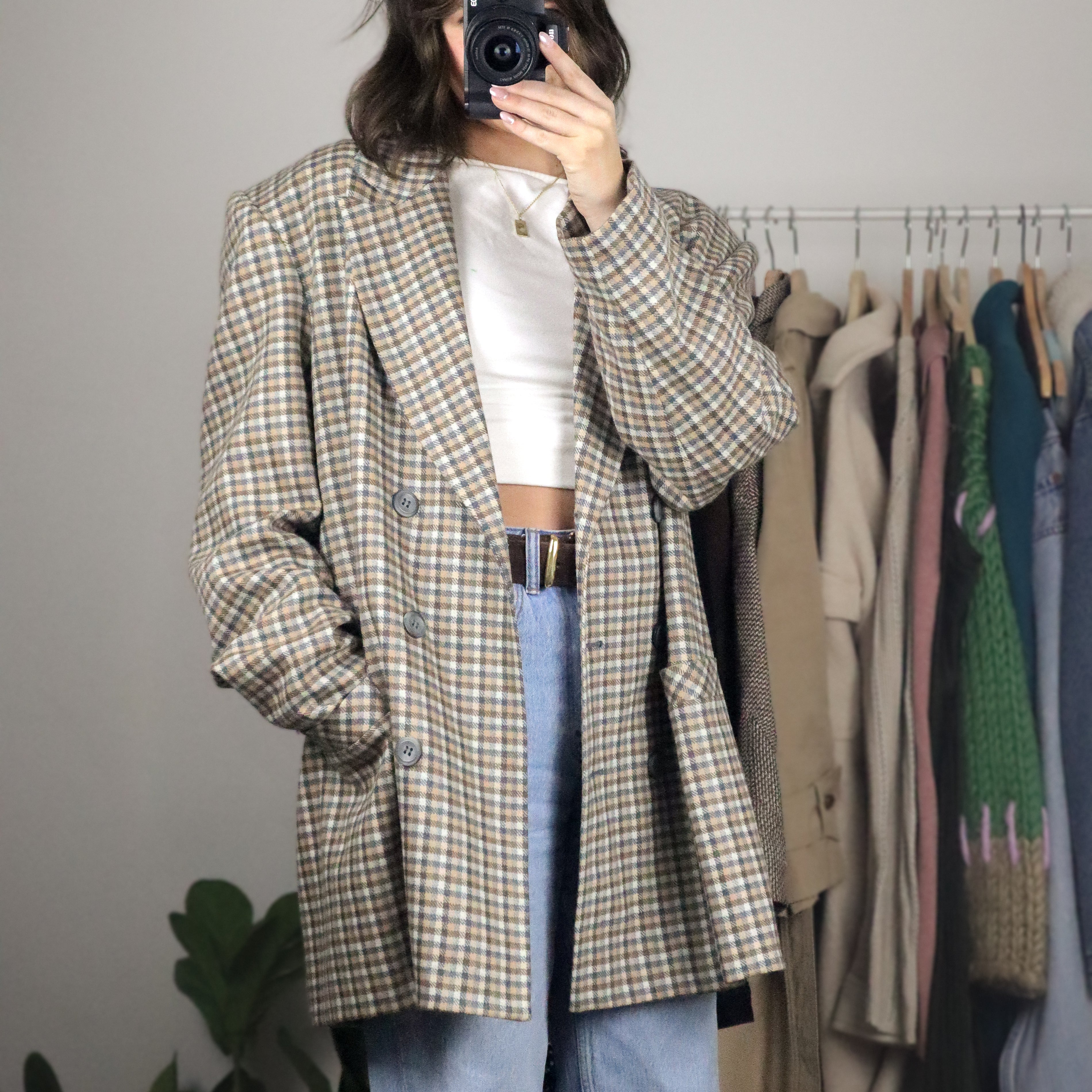 Made in Canada x Vintage x Plaid Blazer (L/XL)