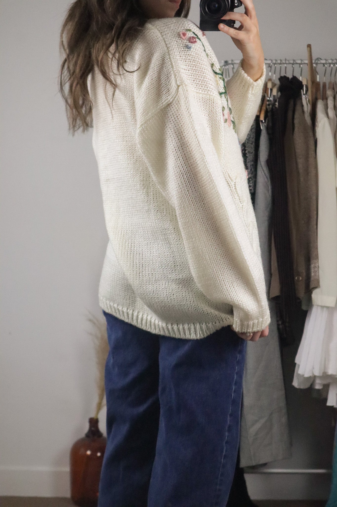 Vintage x Floral Knit Sweater (M)