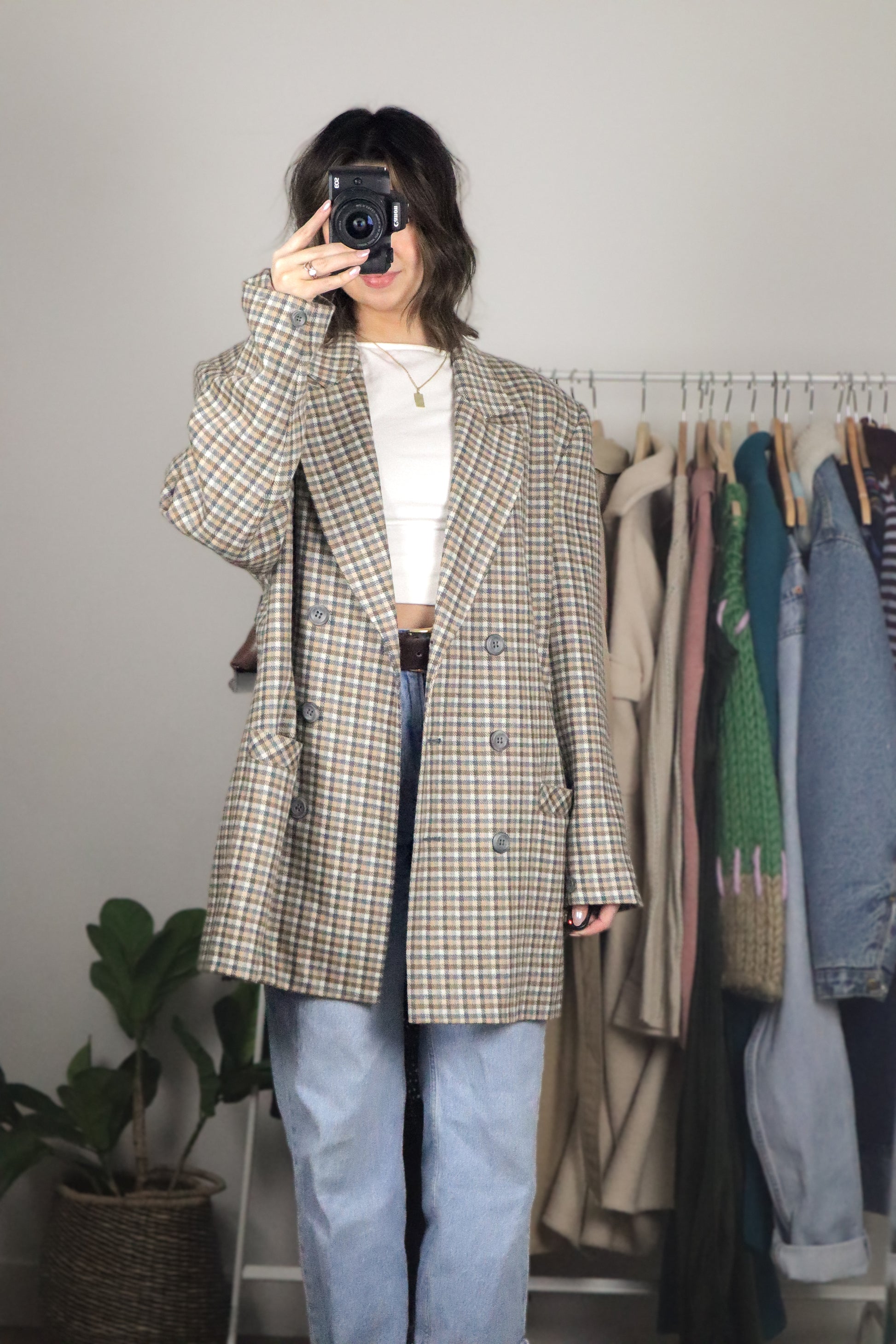 Made in Canada x Vintage x Plaid Blazer (L/XL)