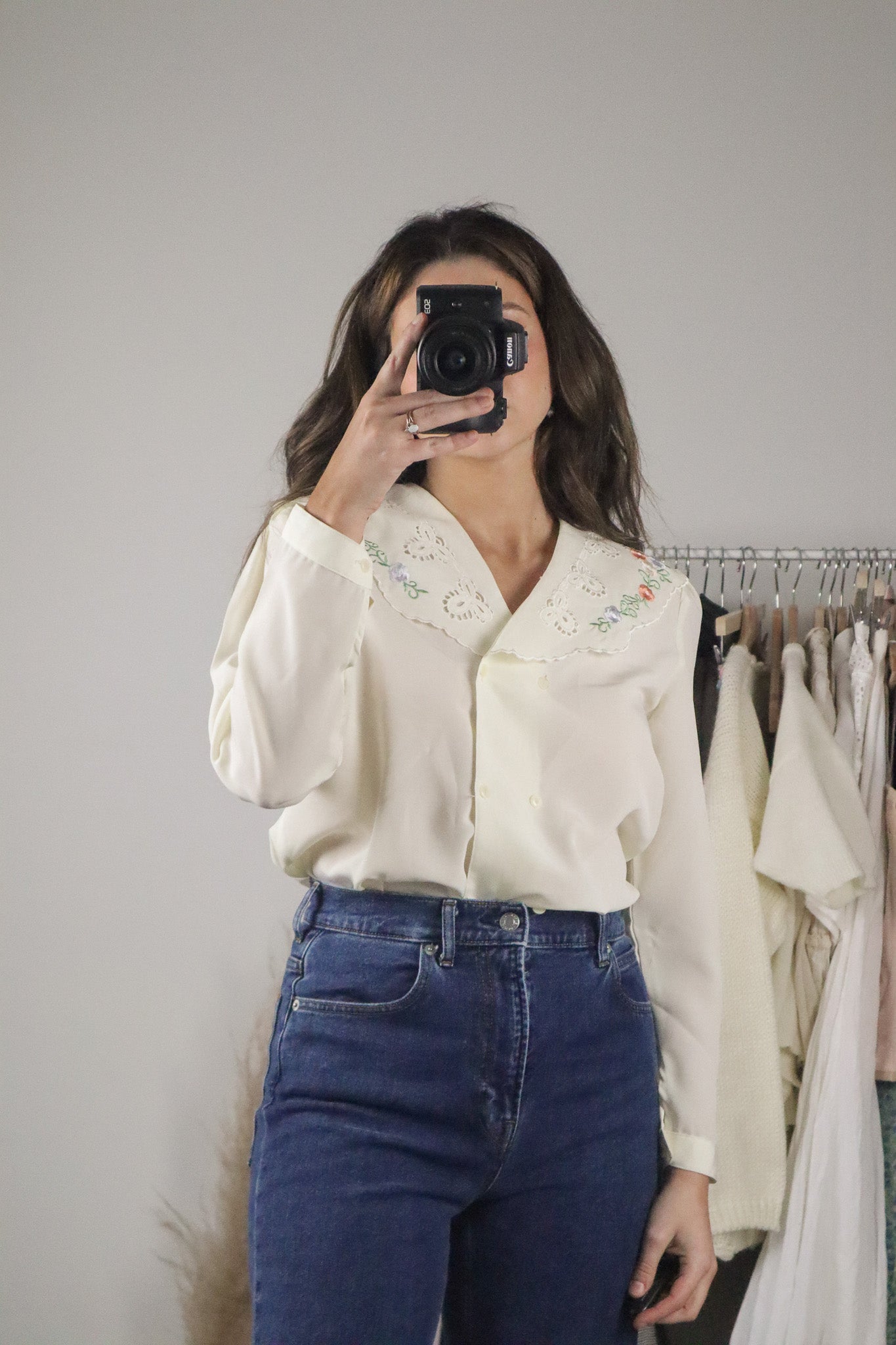 Vintage x Embroidered Blouse (M/L)