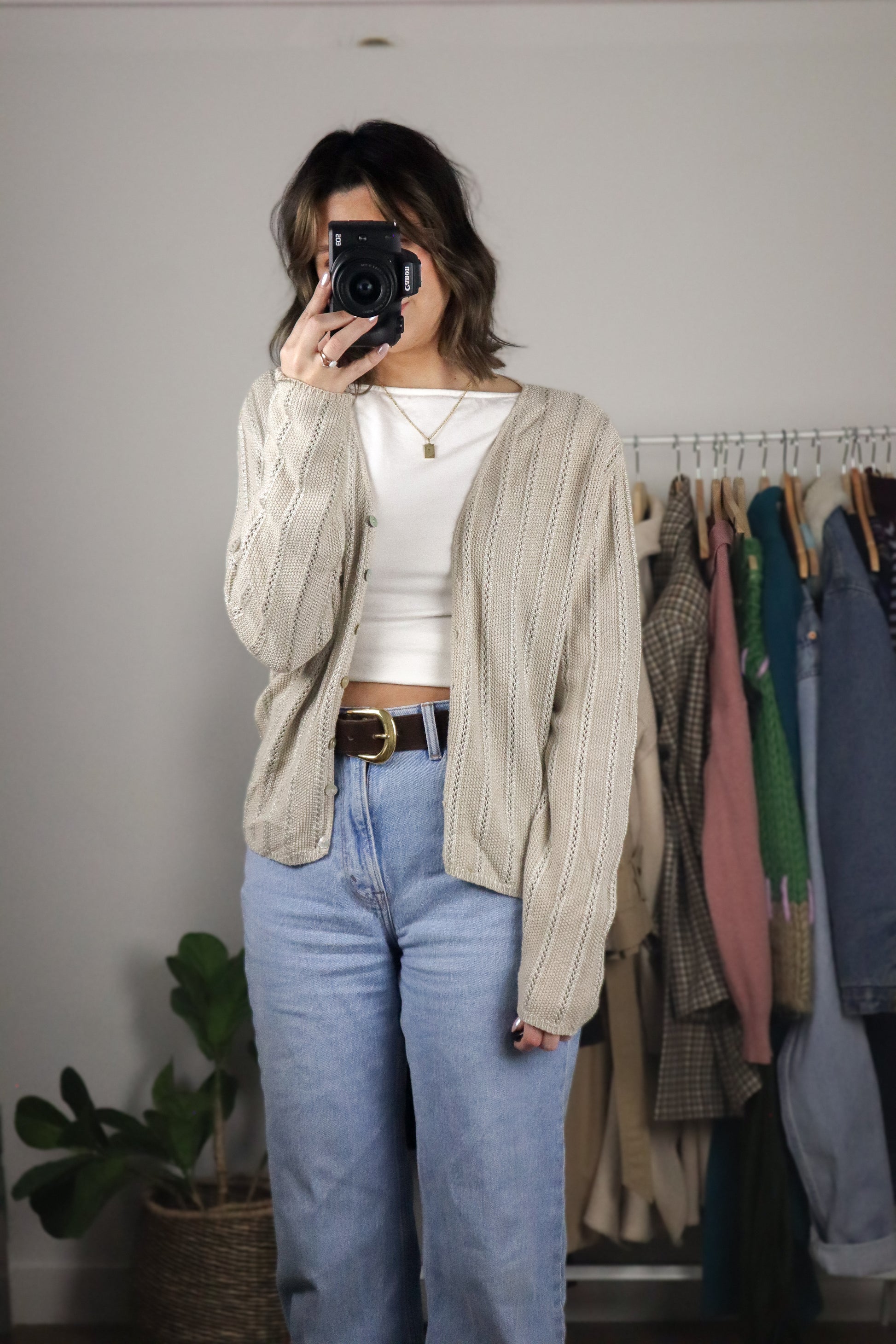 Made in USA x Vintage x Knit Cardigan (M)