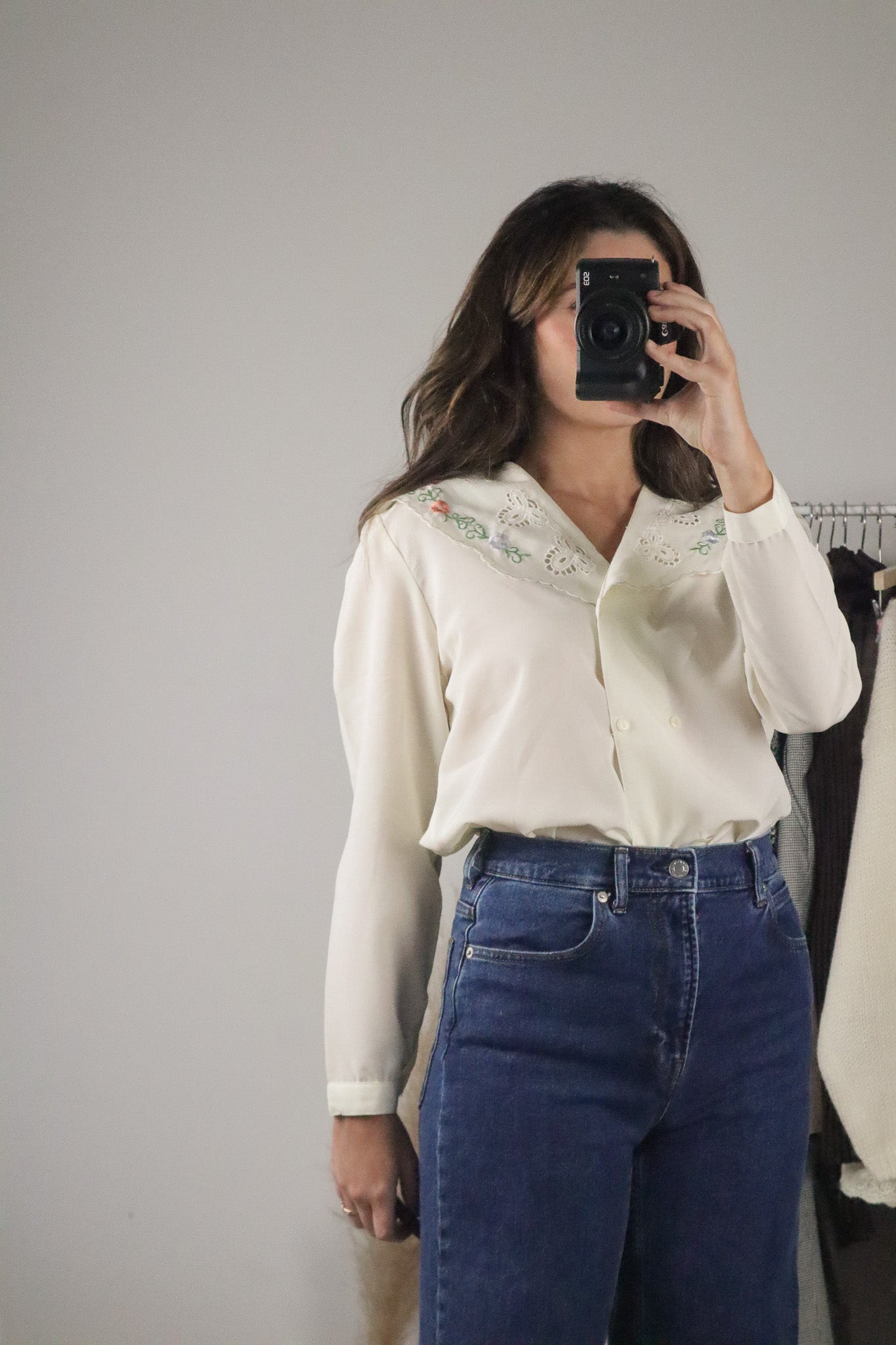 Vintage x Embroidered Blouse (M/L)