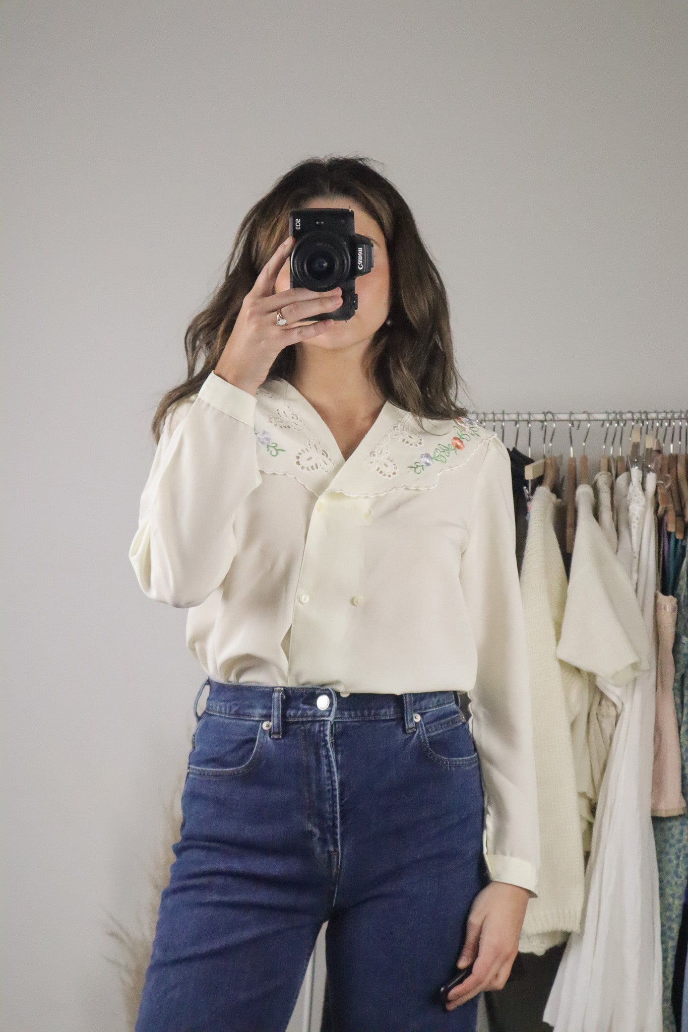 Vintage x Embroidered Blouse (M/L)