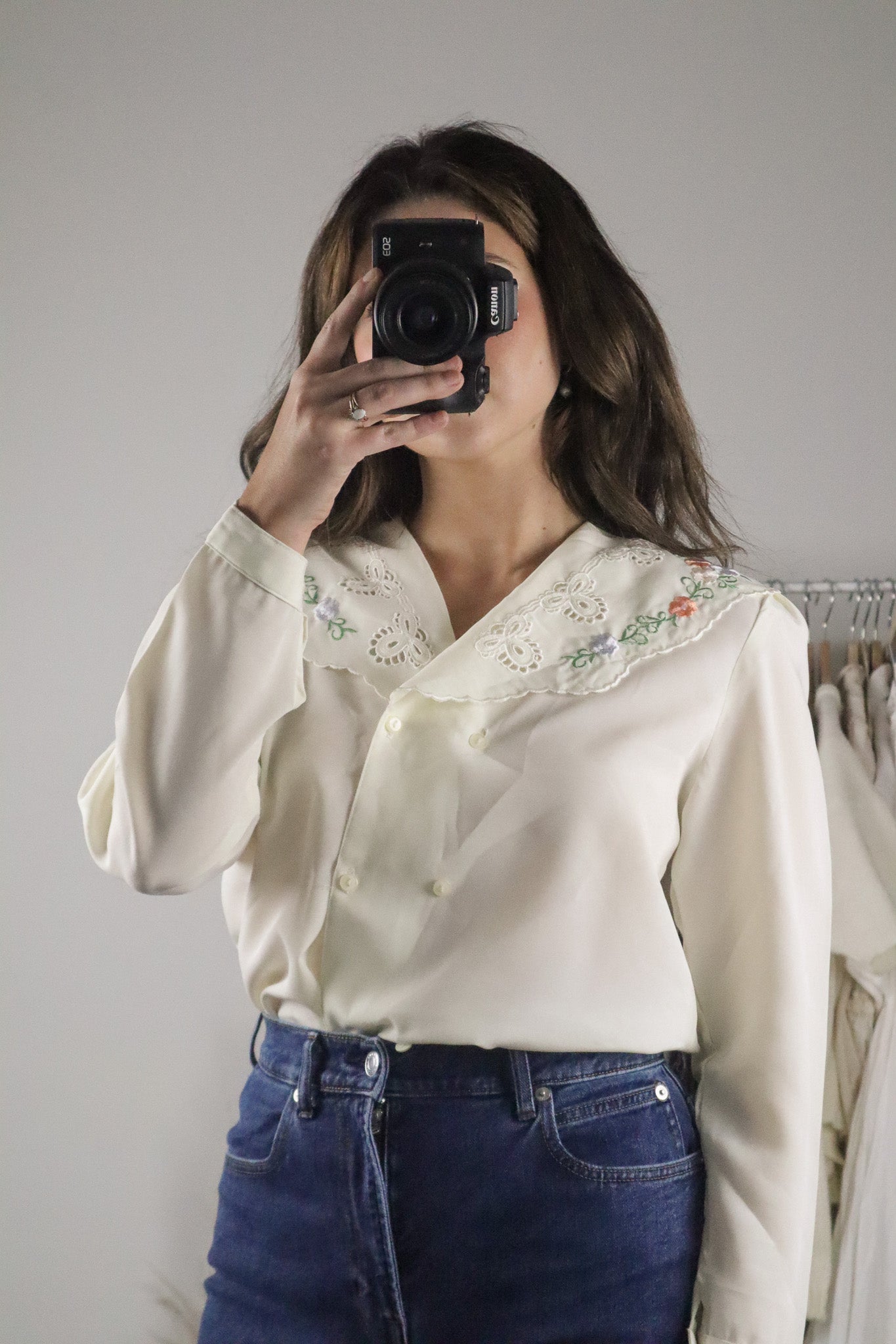 Vintage x Embroidered Blouse (M/L)