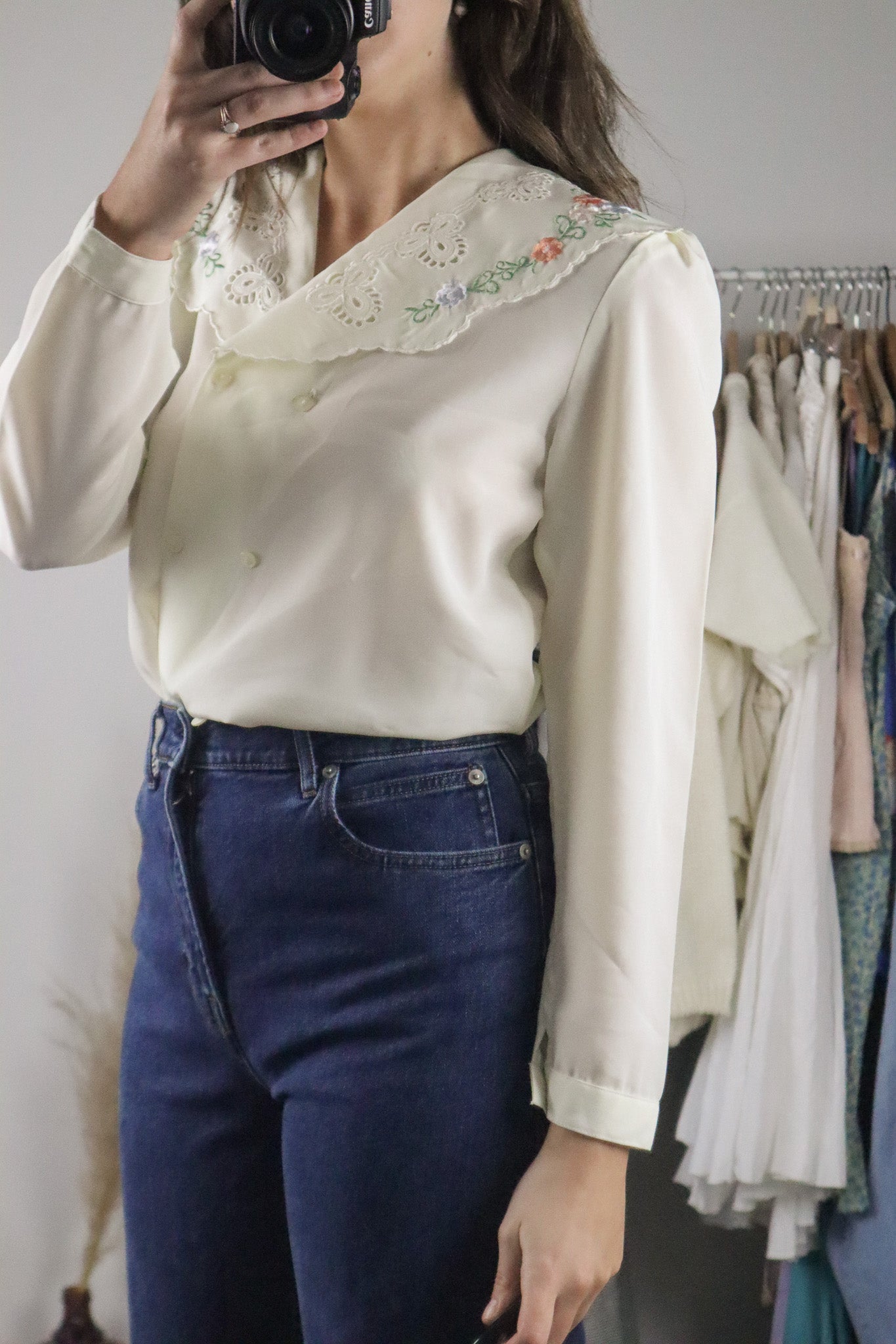 Vintage x Embroidered Blouse (M/L)