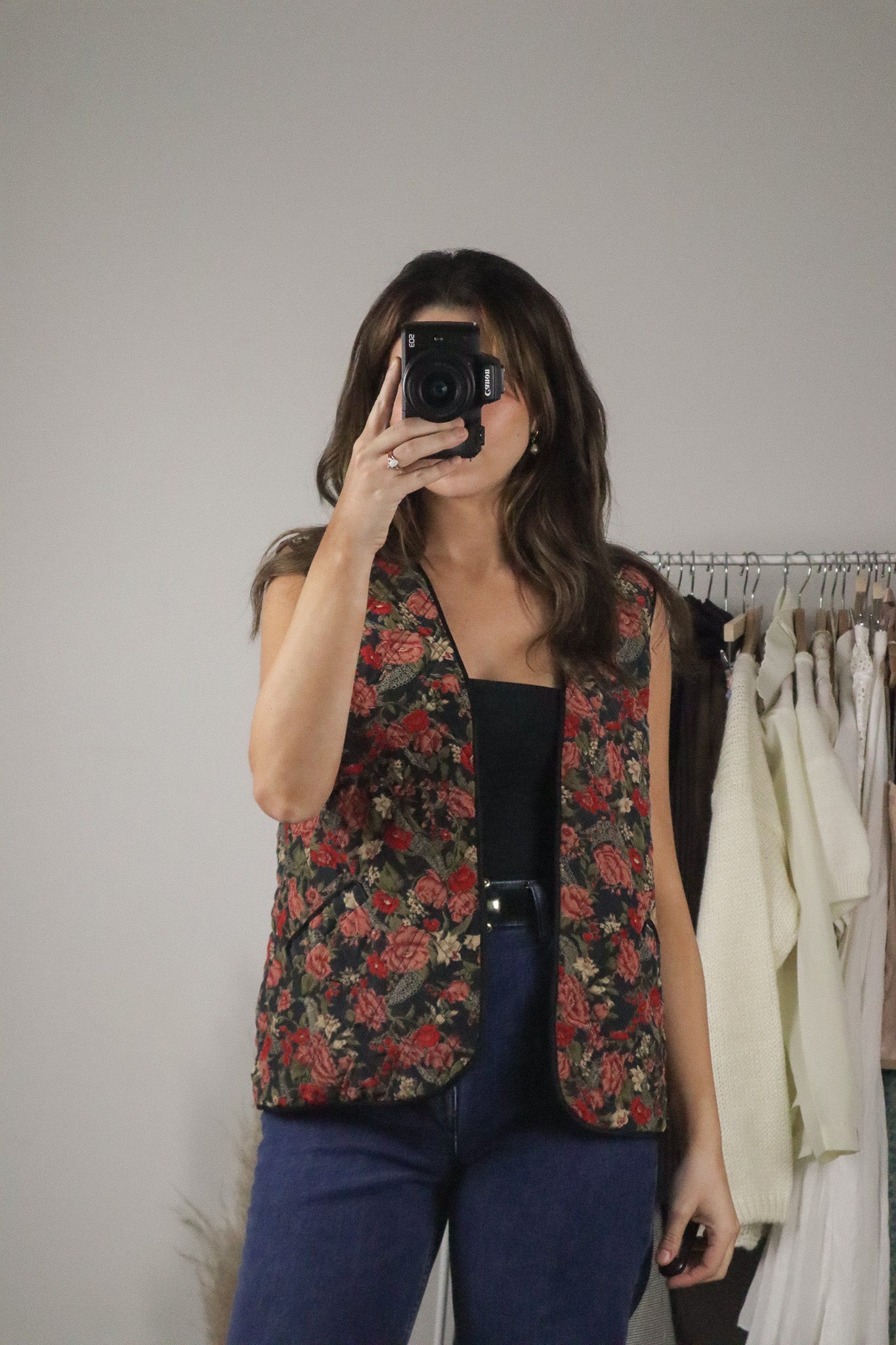 Vintage x Quilted Floral Vest (M)