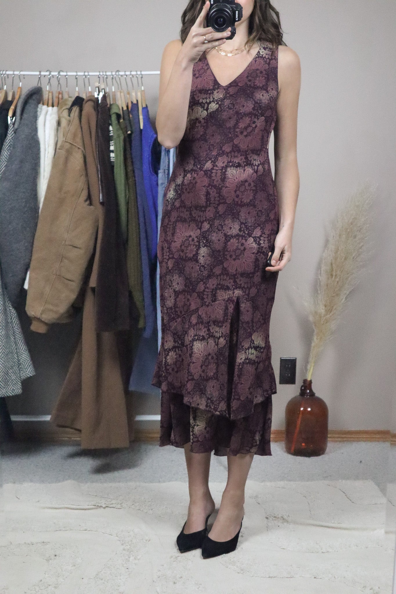 Vintage x Paisly Floral Maxi Dress (4/6)