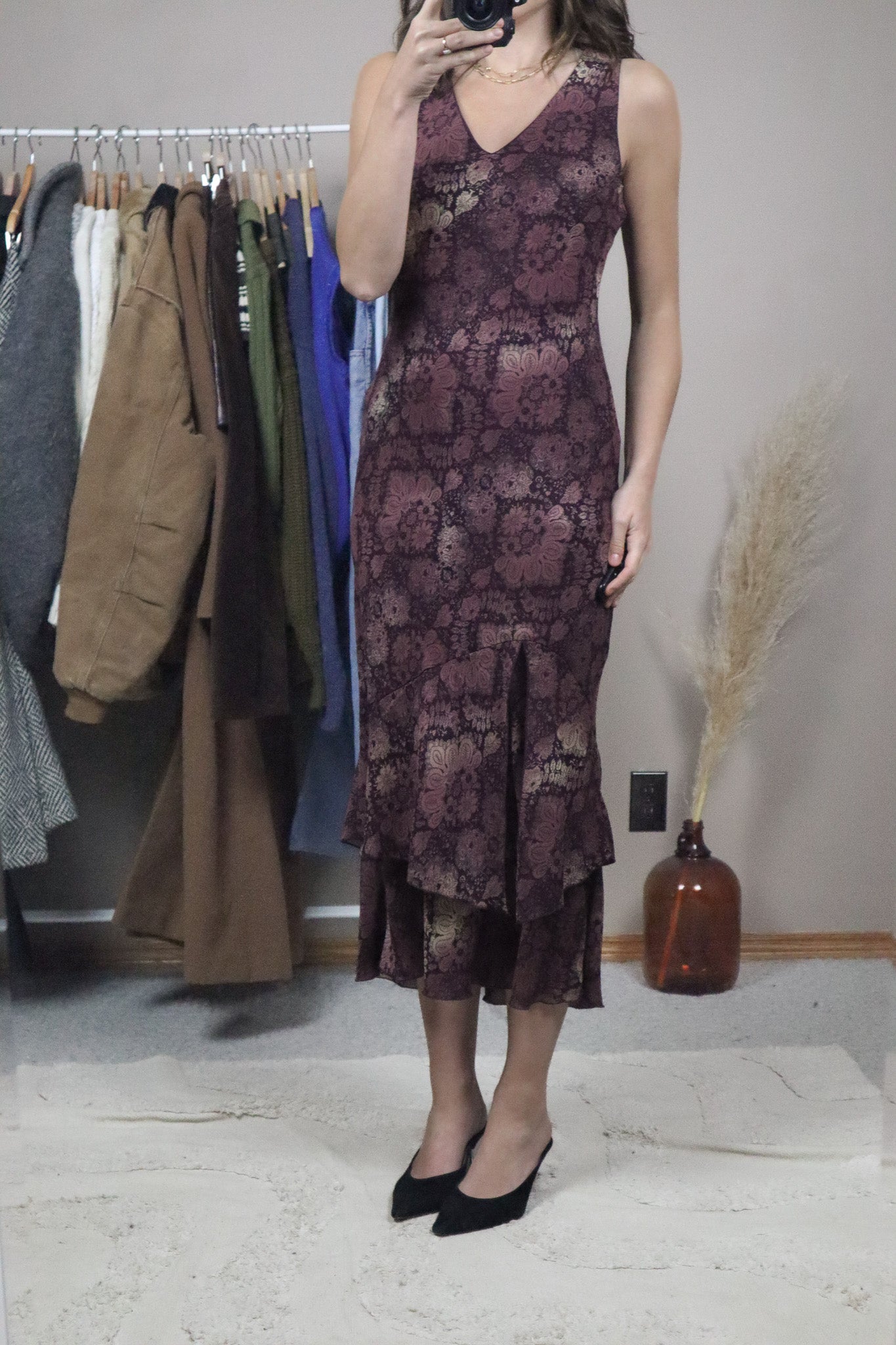 Vintage x Paisly Floral Maxi Dress (4/6)
