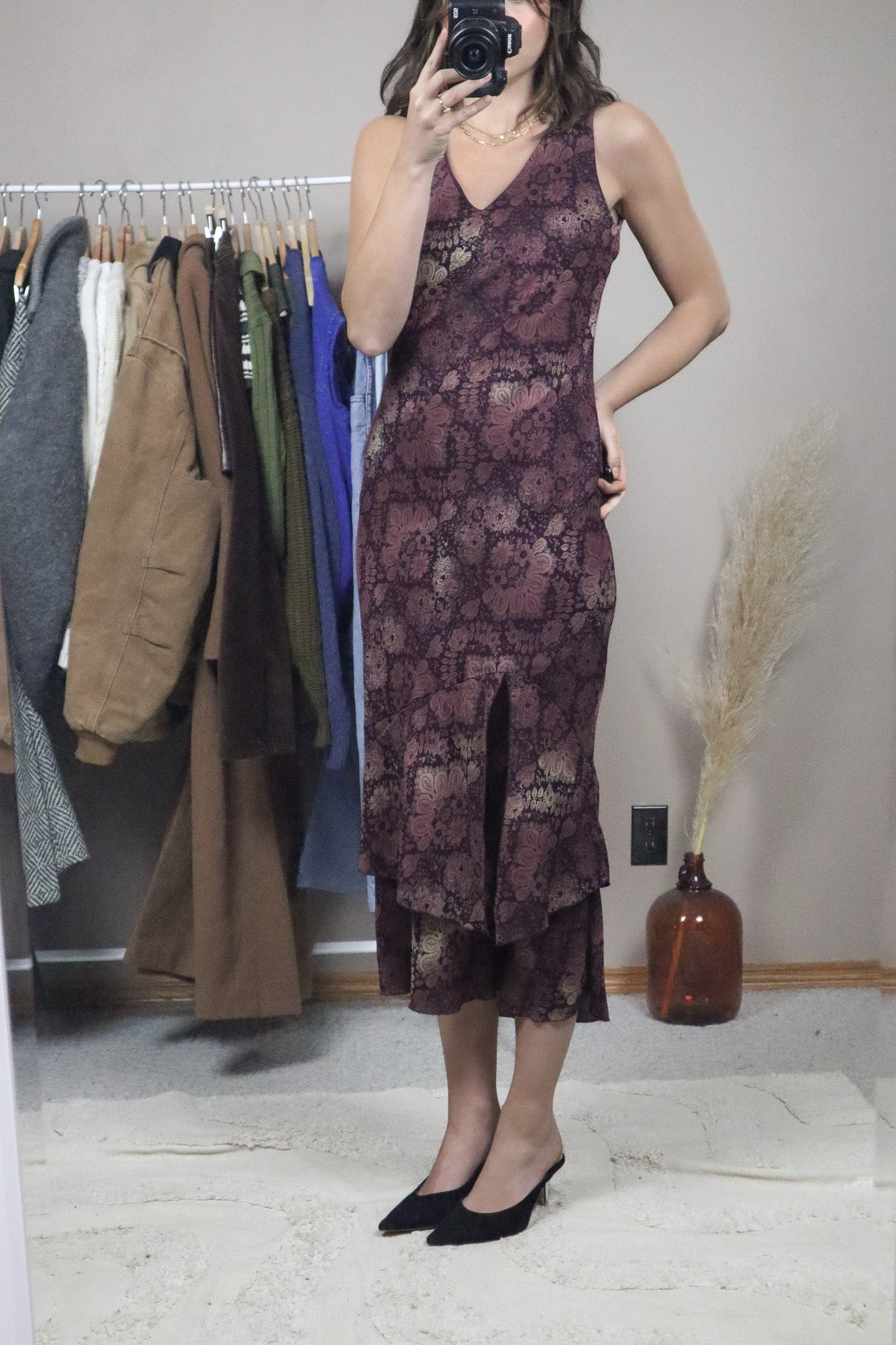 Vintage x Paisly Floral Maxi Dress (4/6)