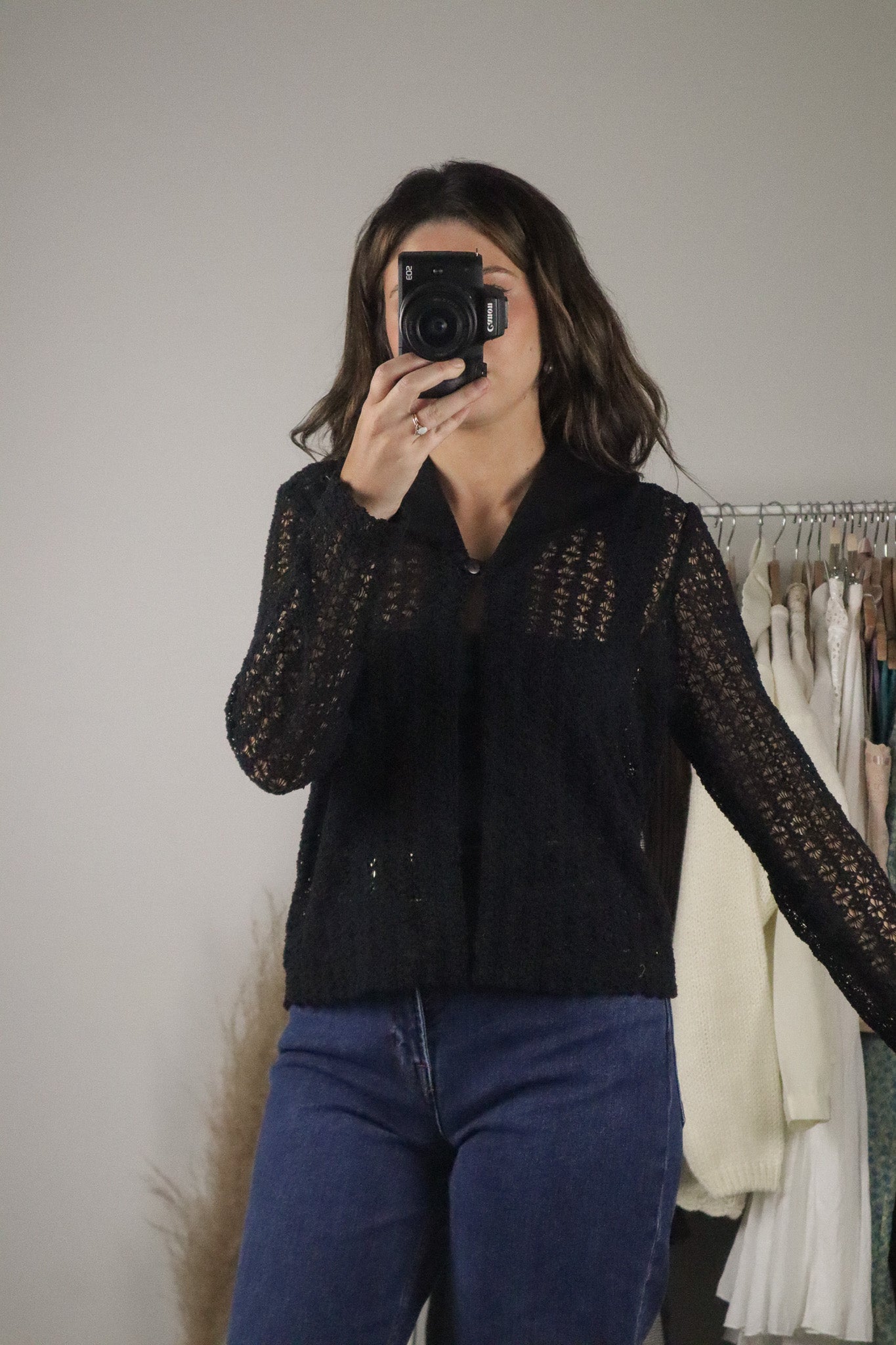 Made in Canada x Vintage x Knit Collared Cardi (S)