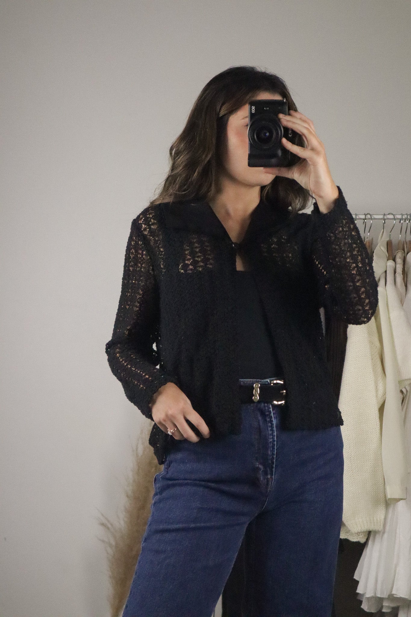 Made in Canada x Vintage x Knit Collared Cardi (S)