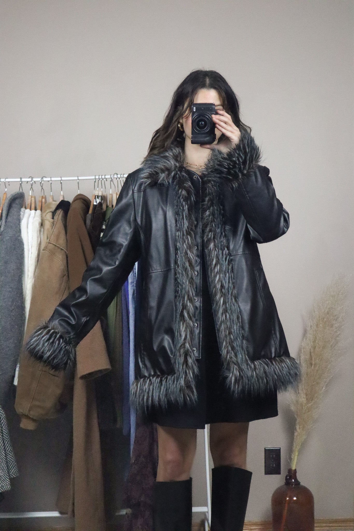 Vintage x Faux Leather Penny Lane Jacket (M)