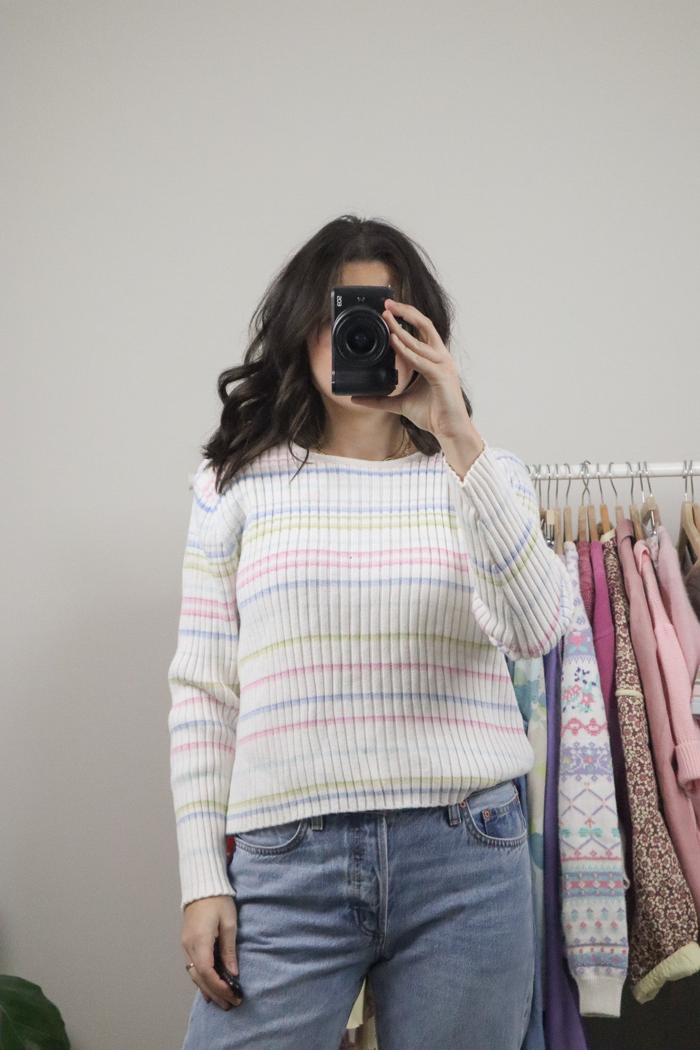 Vintage x Cotton Striped Long-Sleeve Knit (M/L)