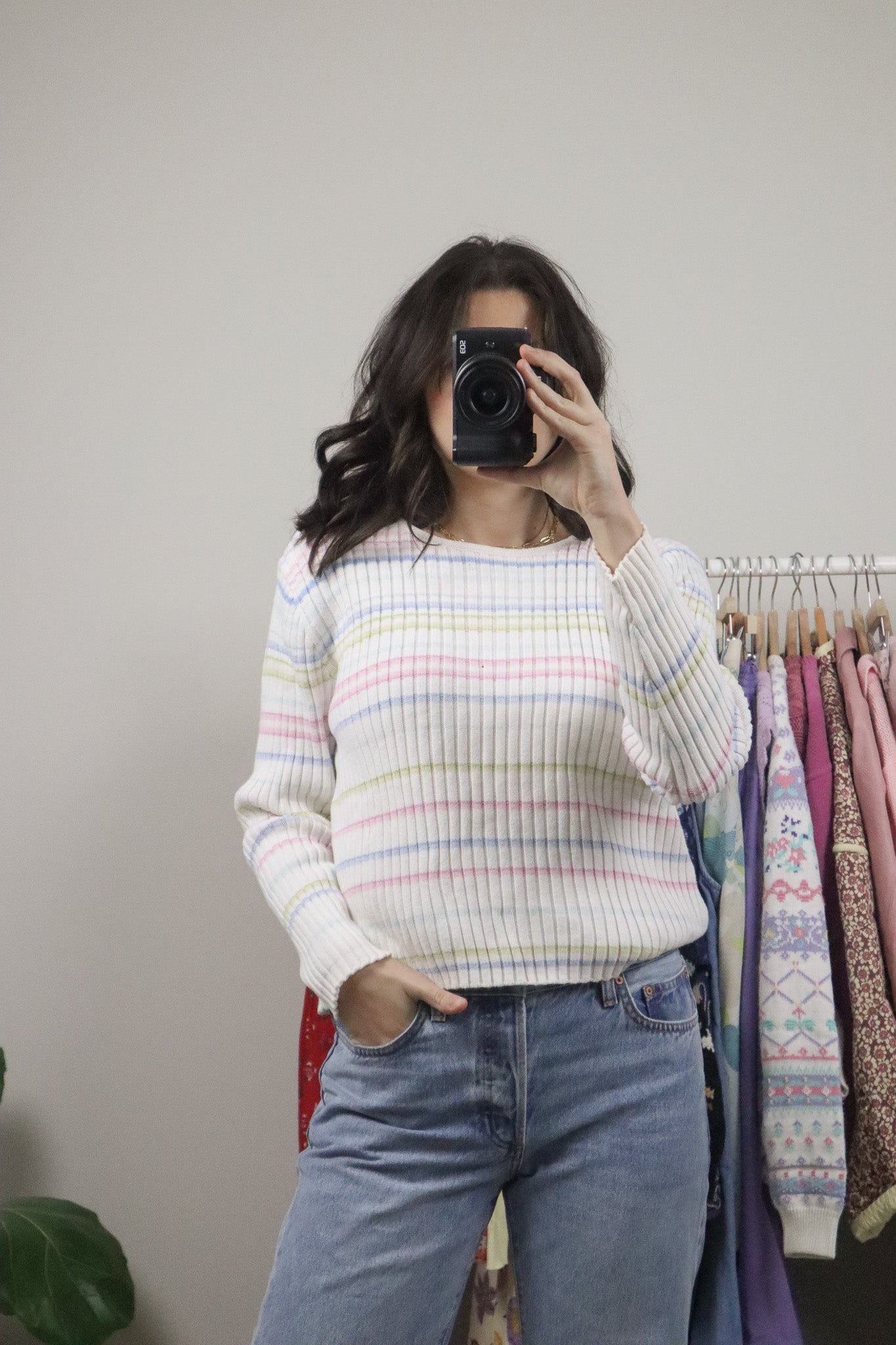 Vintage x Cotton Striped Long-Sleeve Knit (M/L)